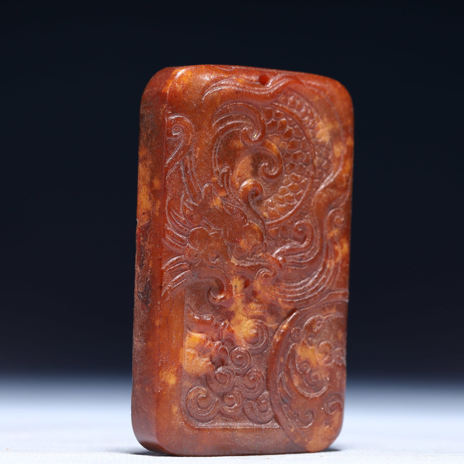 An Exquisite Archaic Jade Dragon Pattern Pendant - 3