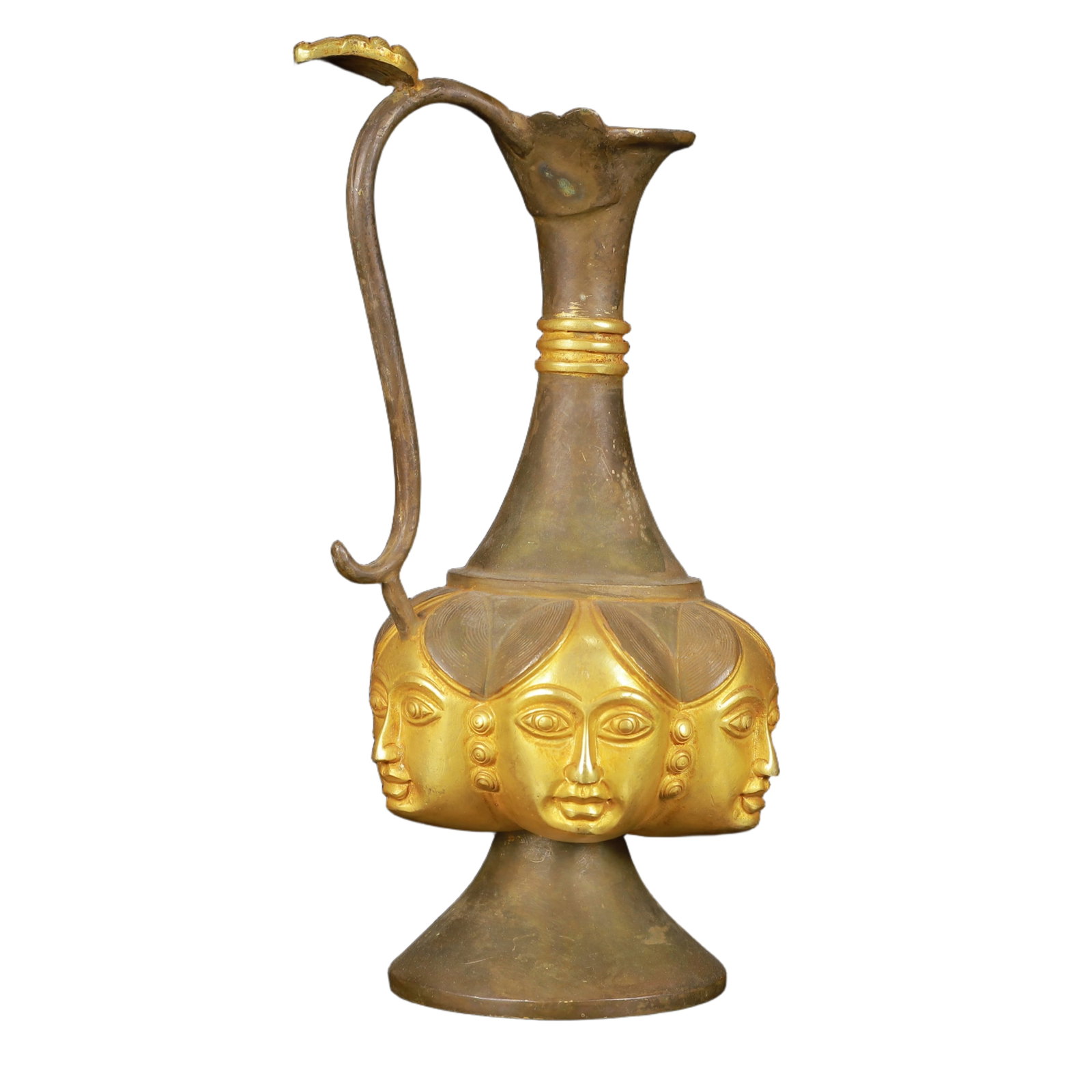 An Exquisite Gilt Silver Figure-Face Pattern Ewer - 4