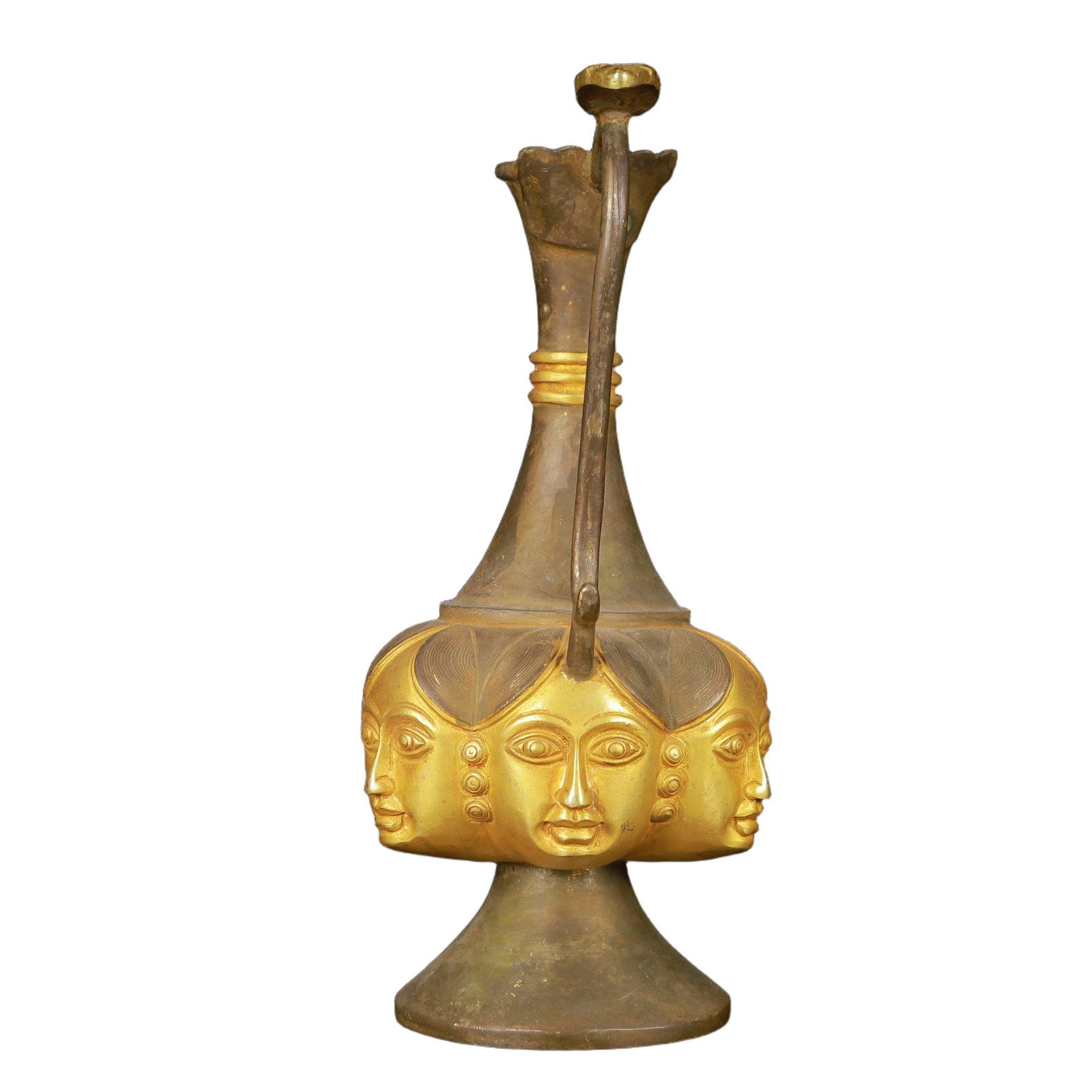 An Exquisite Gilt Silver Figure-Face Pattern Ewer - 6