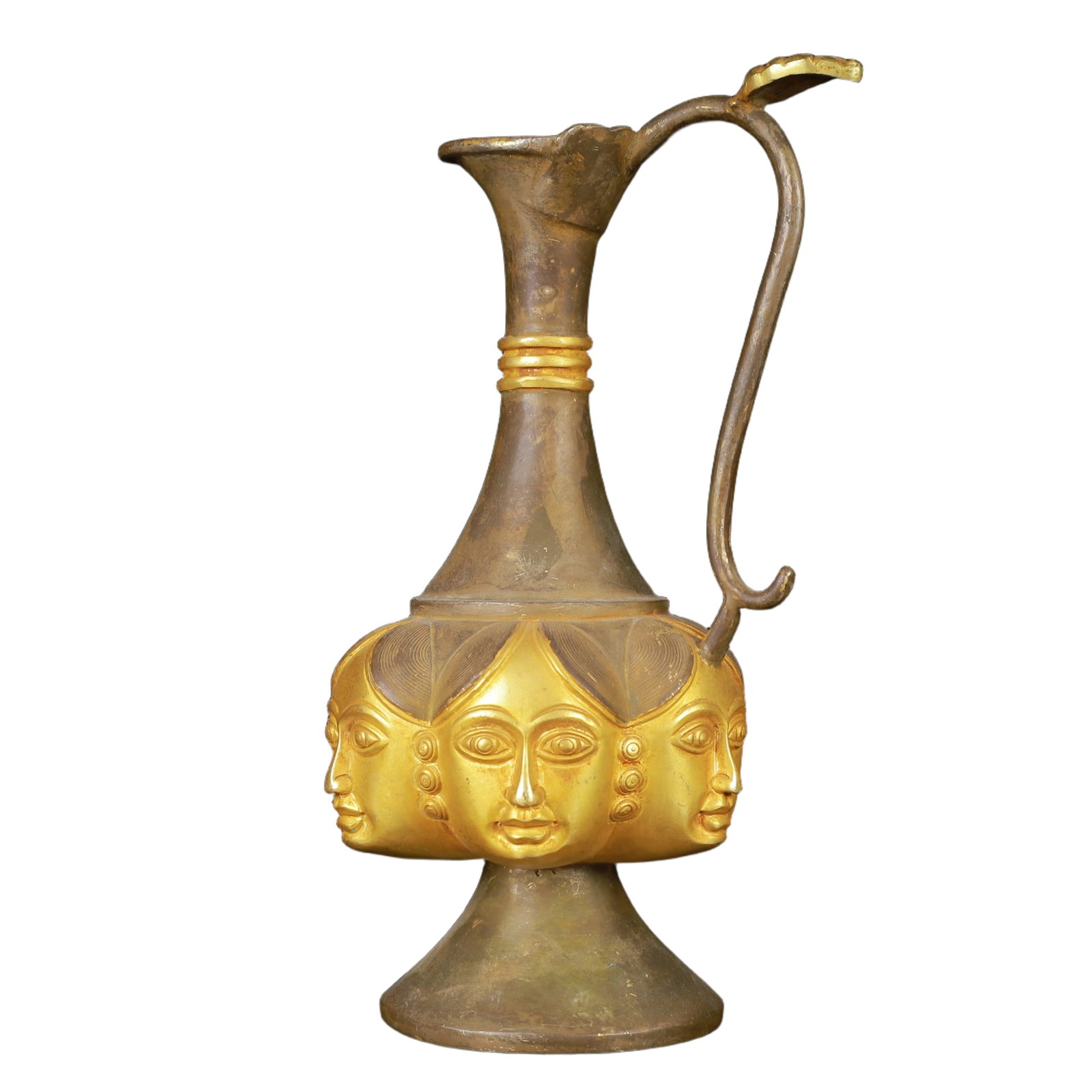 An Exquisite Gilt Silver Figure-Face Pattern Ewer - 7