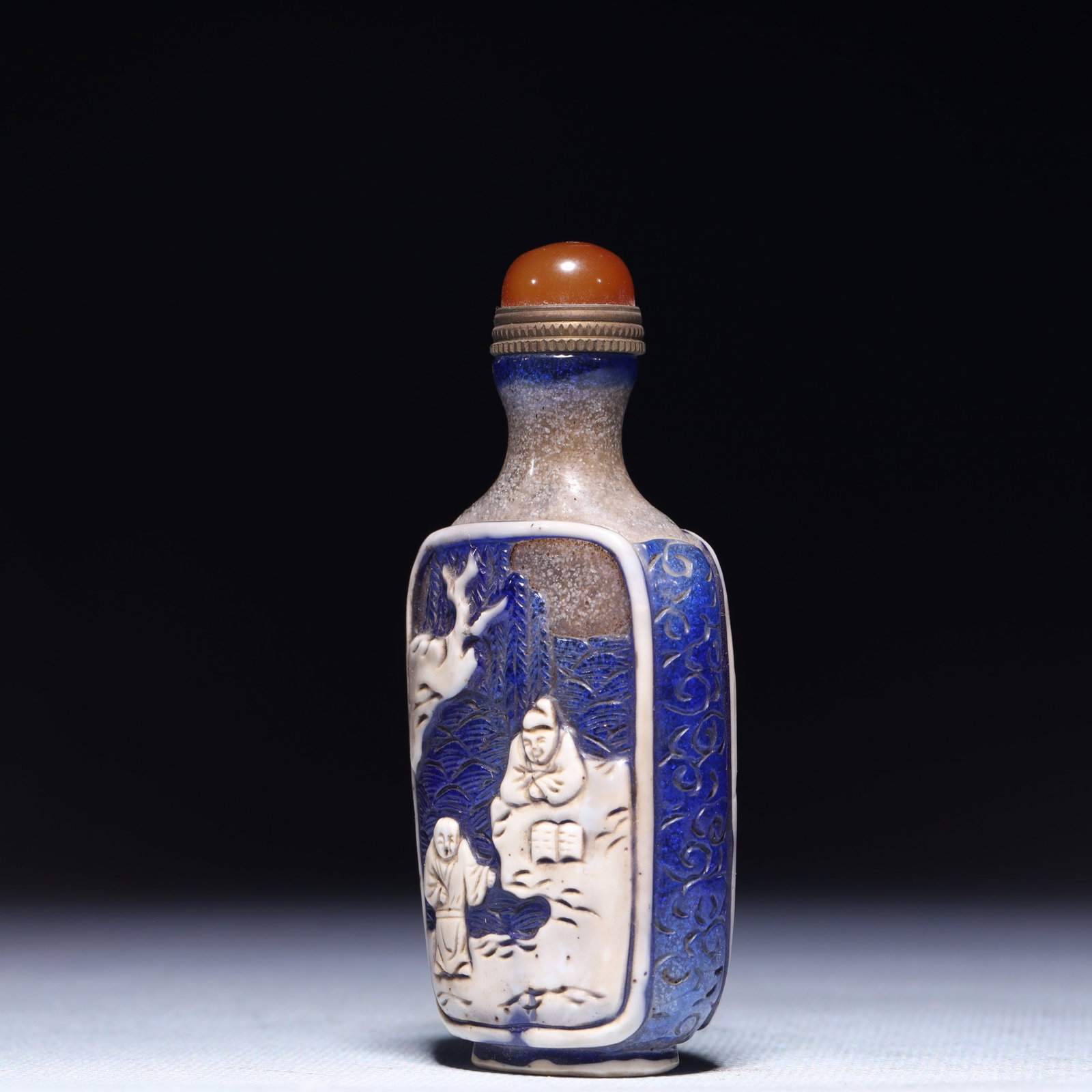 An Exquisite Glass Figure Pattern Snuff Bottle - 2
