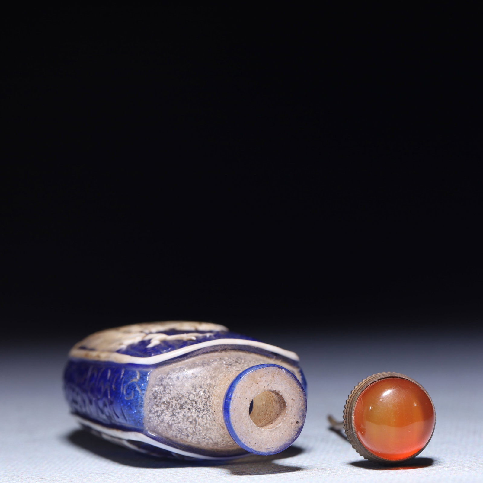 An Exquisite Glass Figure Pattern Snuff Bottle - 7