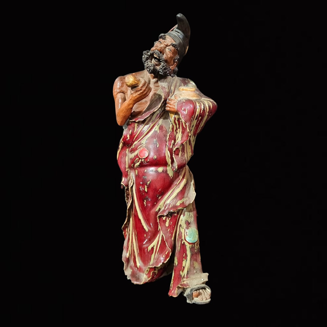A Huge Shiwan yao Figure Ornament: A Huge Shiwan yao Figure Ornament,the Republic of China,With Mark,Size:7.9inx9.8inx19.3in