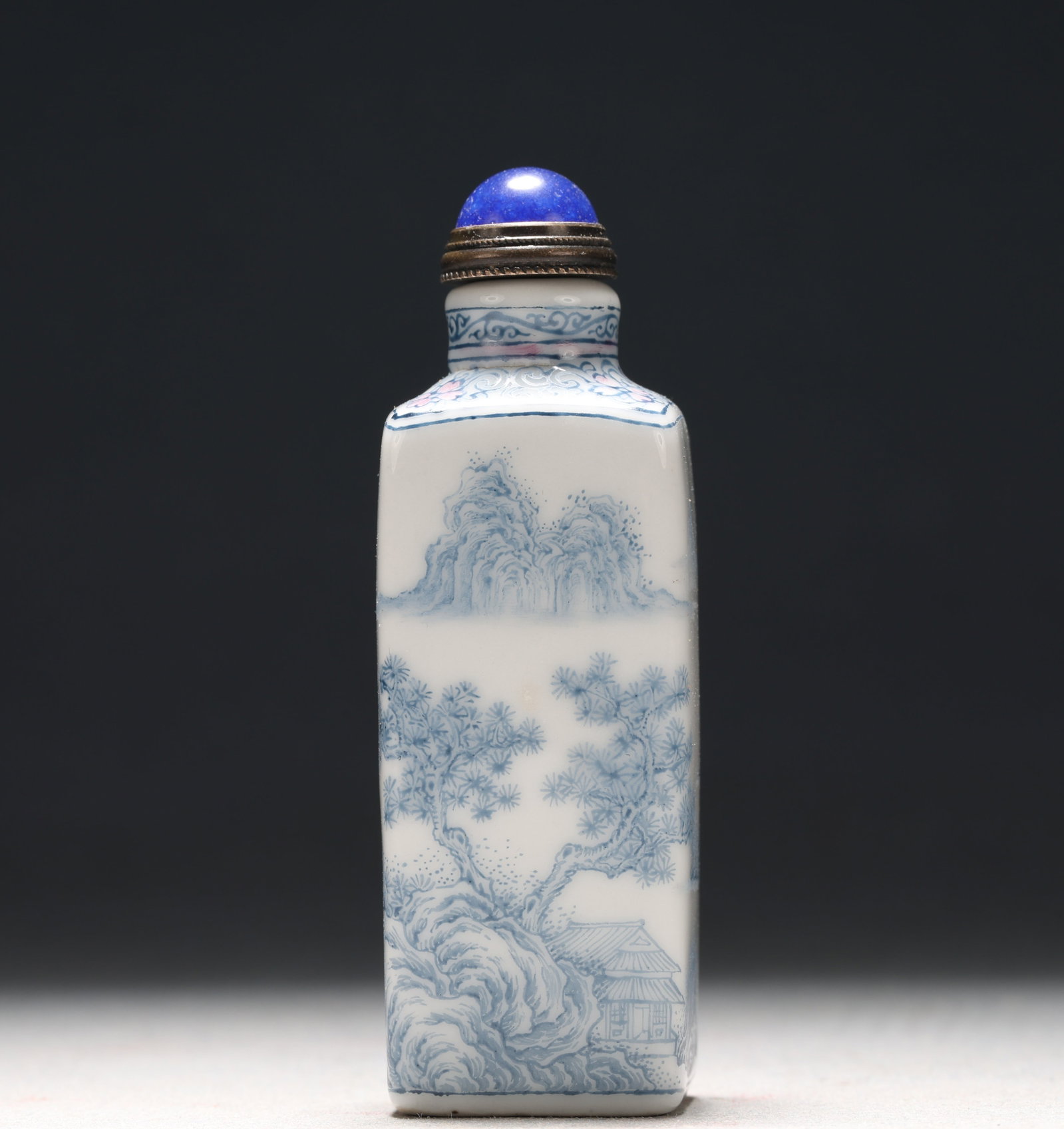 A Fine Enamel Landscape Pattern Porcelain Snuff Bottle (1 of 6)