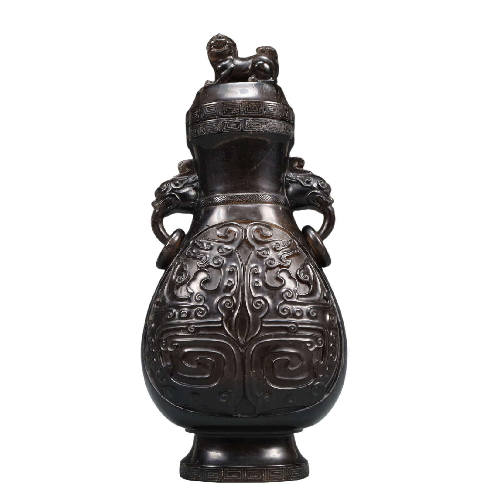 An Exquisite Crystal Beast-Face Pattern Double-Ears Vase (1 of 11)