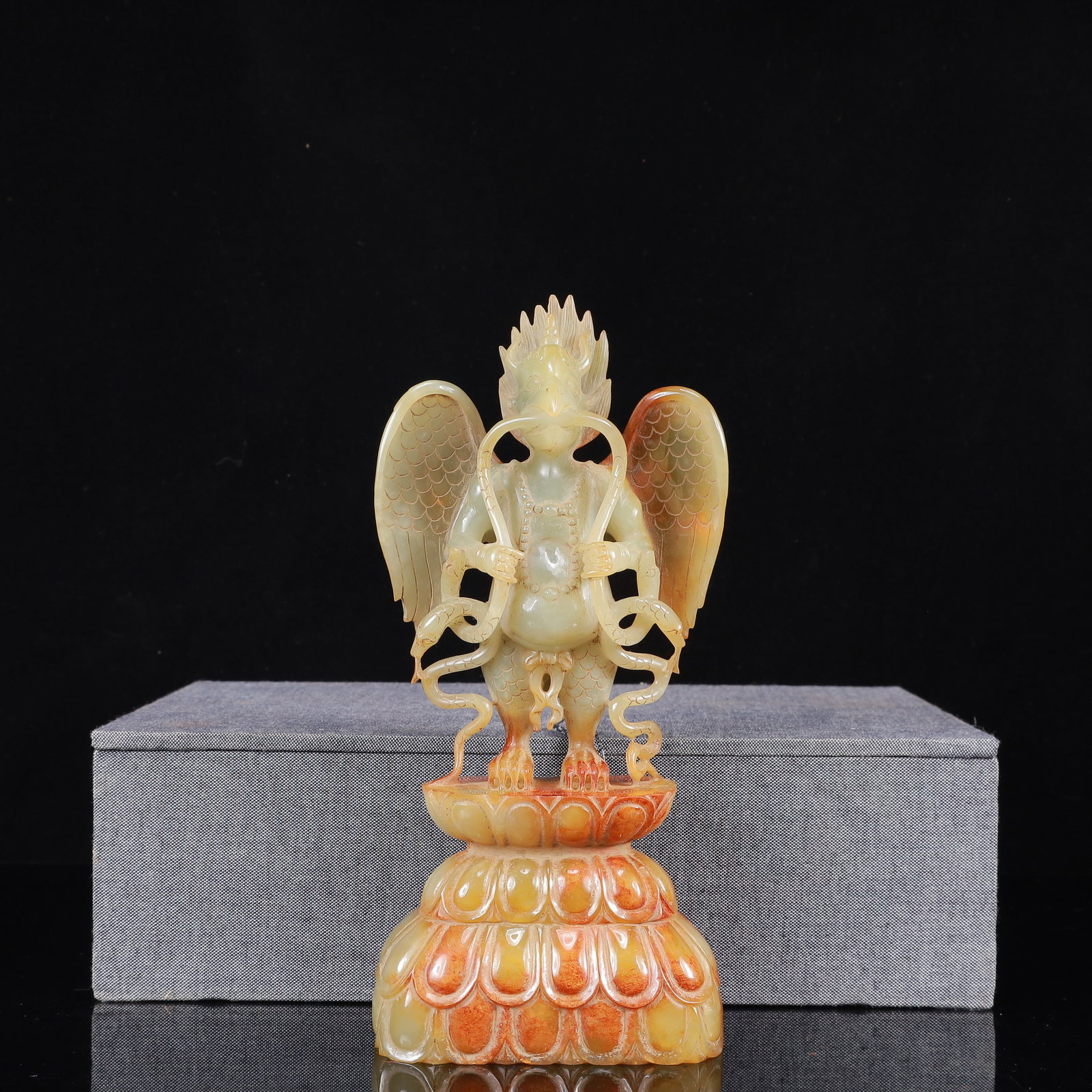 An Exquisite White Jade Phoenix Ornament,with Poem: An Exquisite White Jade Phoenix Ornament,with Poem,Qing Dynasty,China,Size:4.3inx2.4inx9.1in,Weight:1298g 白玉凤摆件,带诗文,中国清