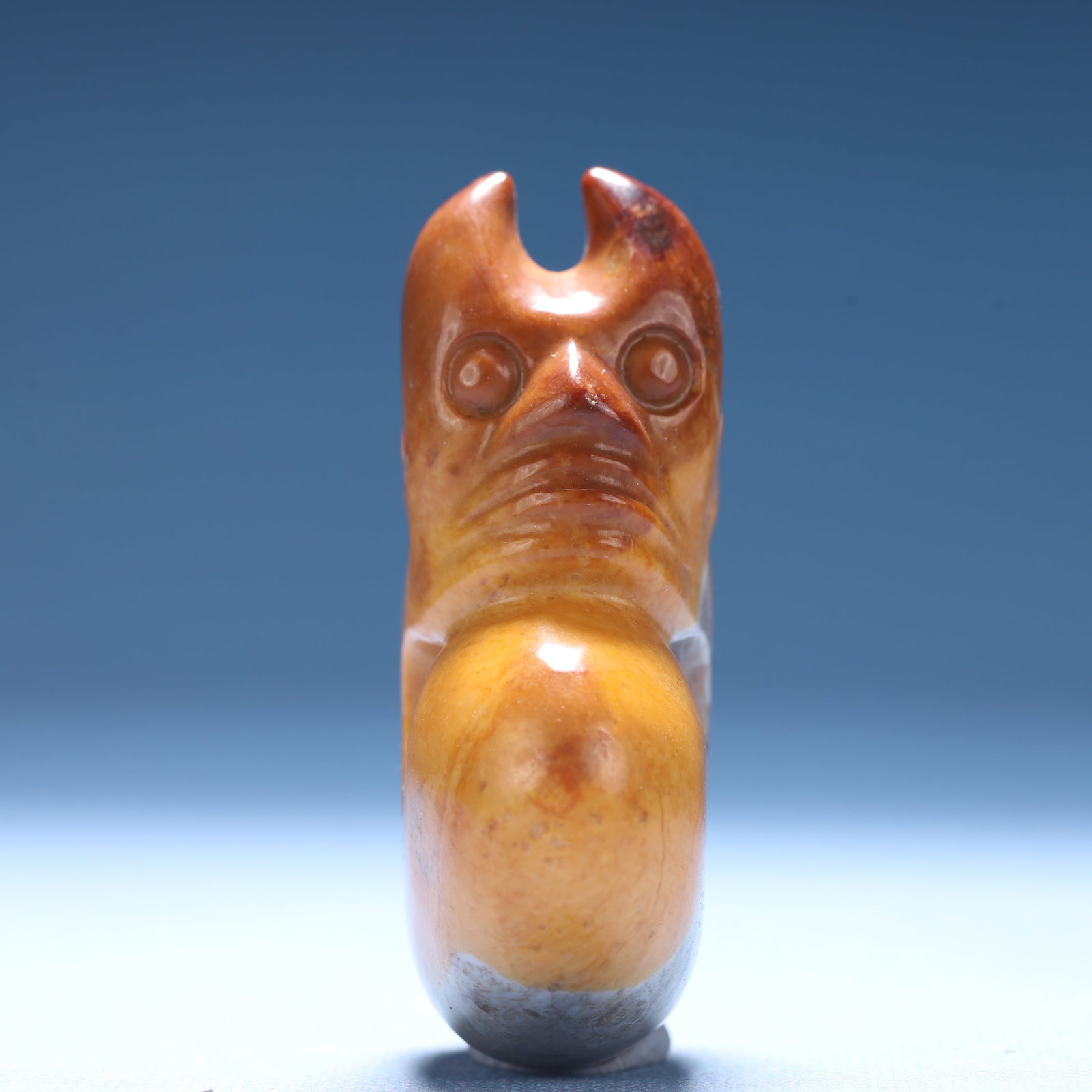 An Archaic Hongshan Culture Yellow Jade Pig and Dragon Pendant: An Archaic Hongshan Culture Yellow Jade Pig and Dragon Pendant,Ancient Time,China,Size:1.6inx0.9inx2.6in,Weight:102.9g 红山文化黄玉猪龙挂件,