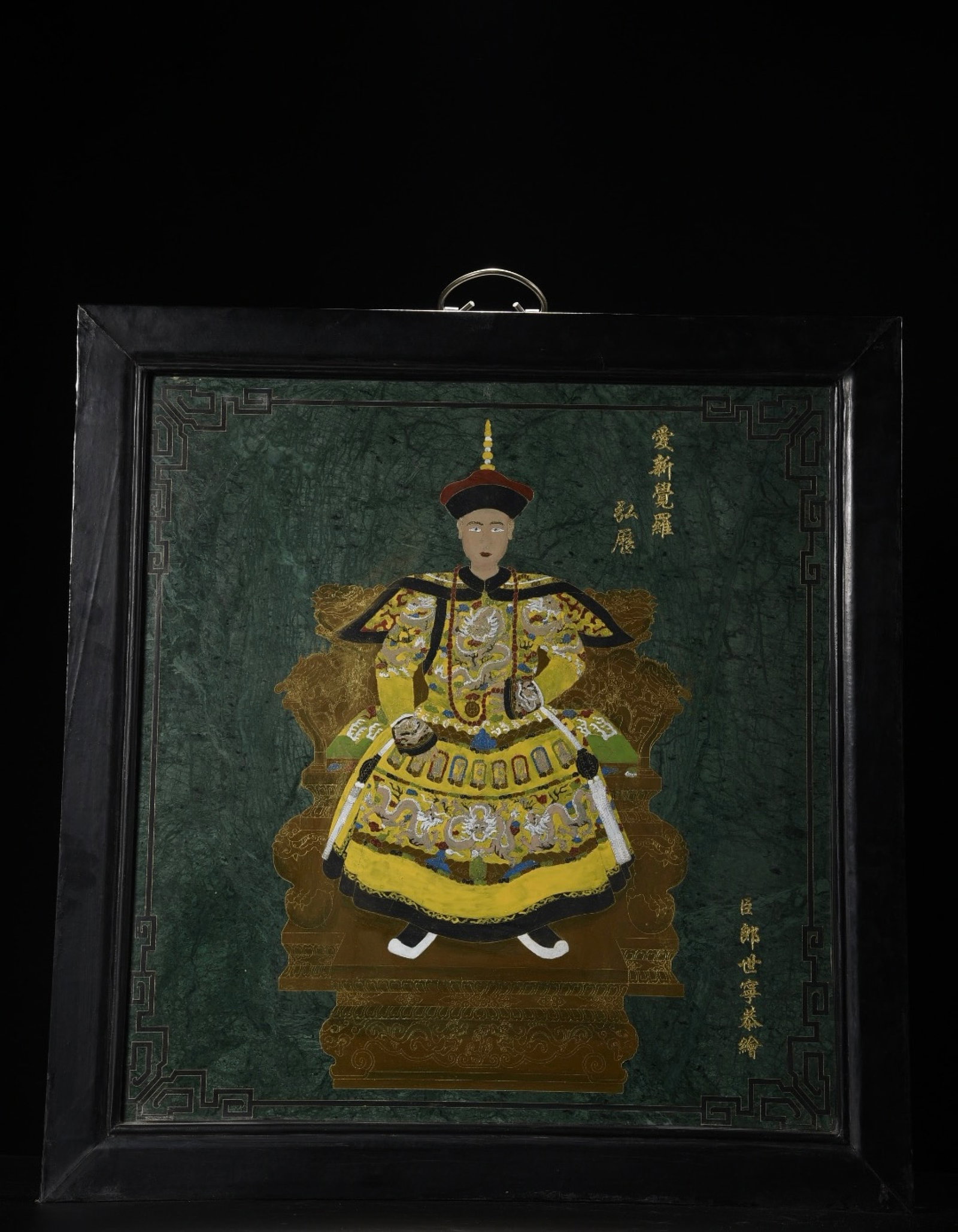 An Exquisite Wooden Figure Pattern Hanging Panel: An Exquisite Wooden Figure Pattern Hanging Panel,Qing Dynasty,China,Qianlong Six-character Mark,Size:25.2inx24.4in,Weight:12000g 木胎人物纹挂屏,中ࢲ