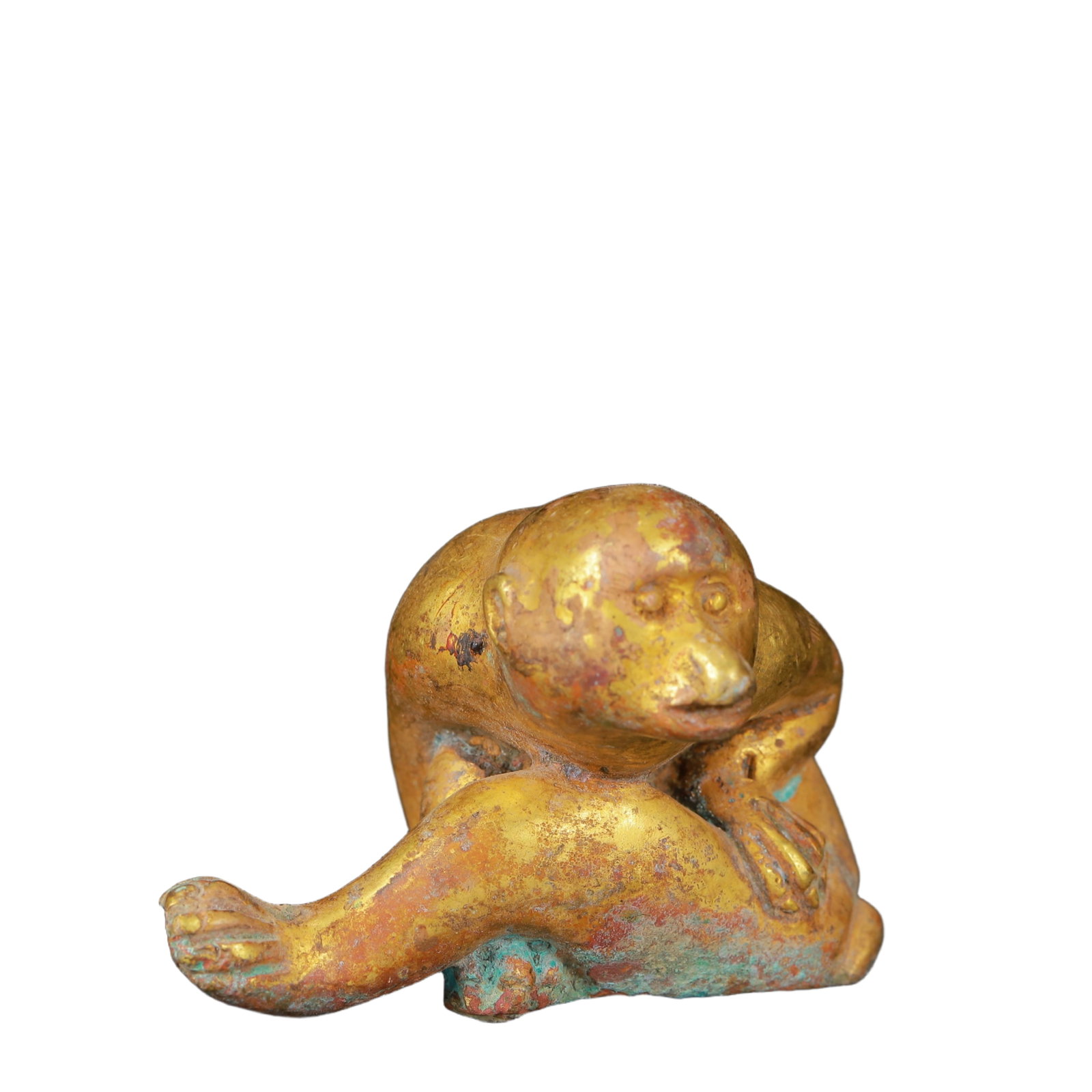 An Exquisite Gilt Bronze Monkey Ornament - 2