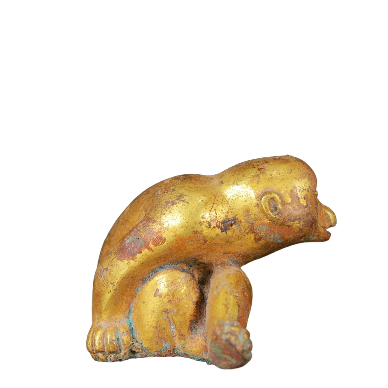 An Exquisite Gilt Bronze Monkey Ornament - 3