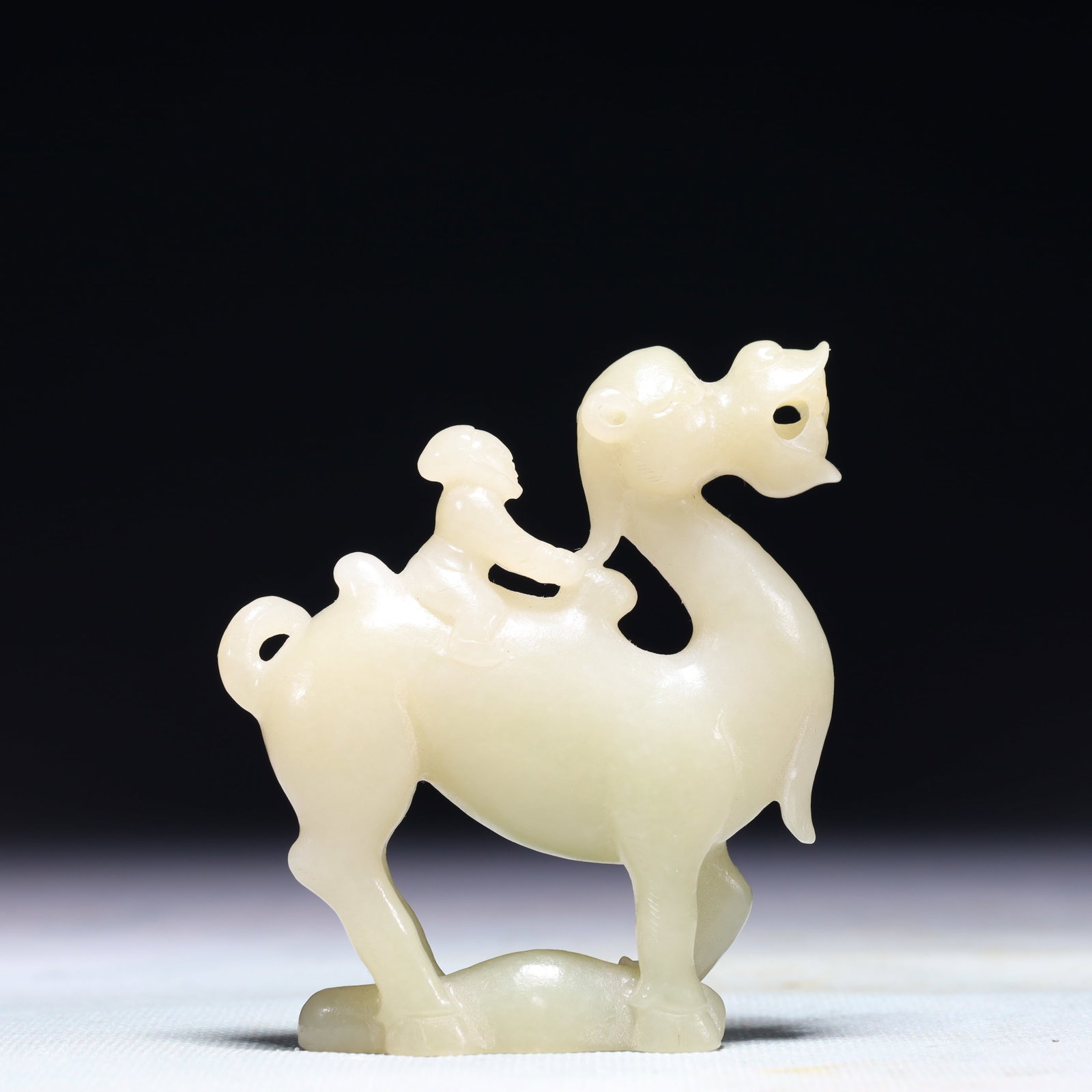 An Exquisite White Jade Camel Ornament (1 of 8)