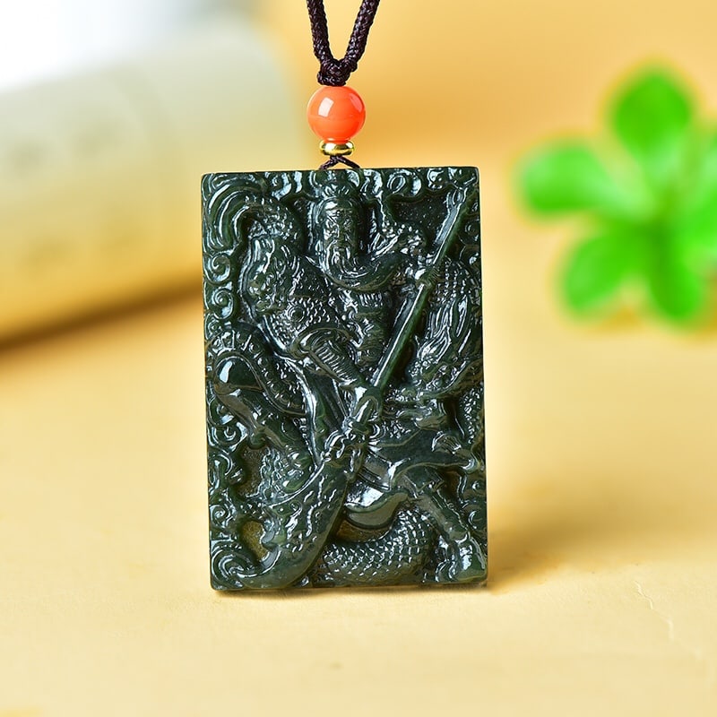 An Exquisite Jasper Figure Pattern Pendant - 2