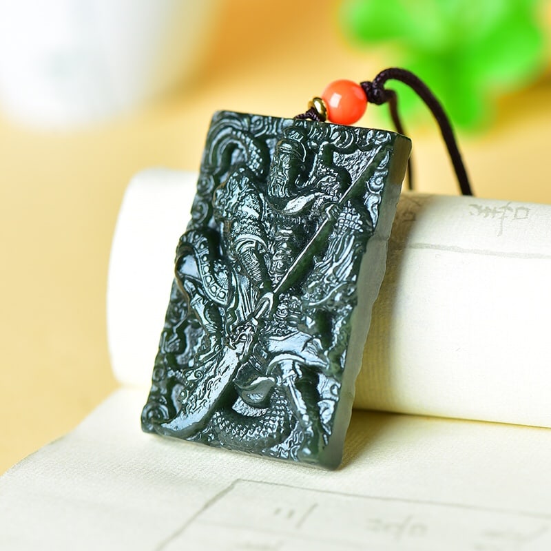 An Exquisite Jasper Figure Pattern Pendant - 4