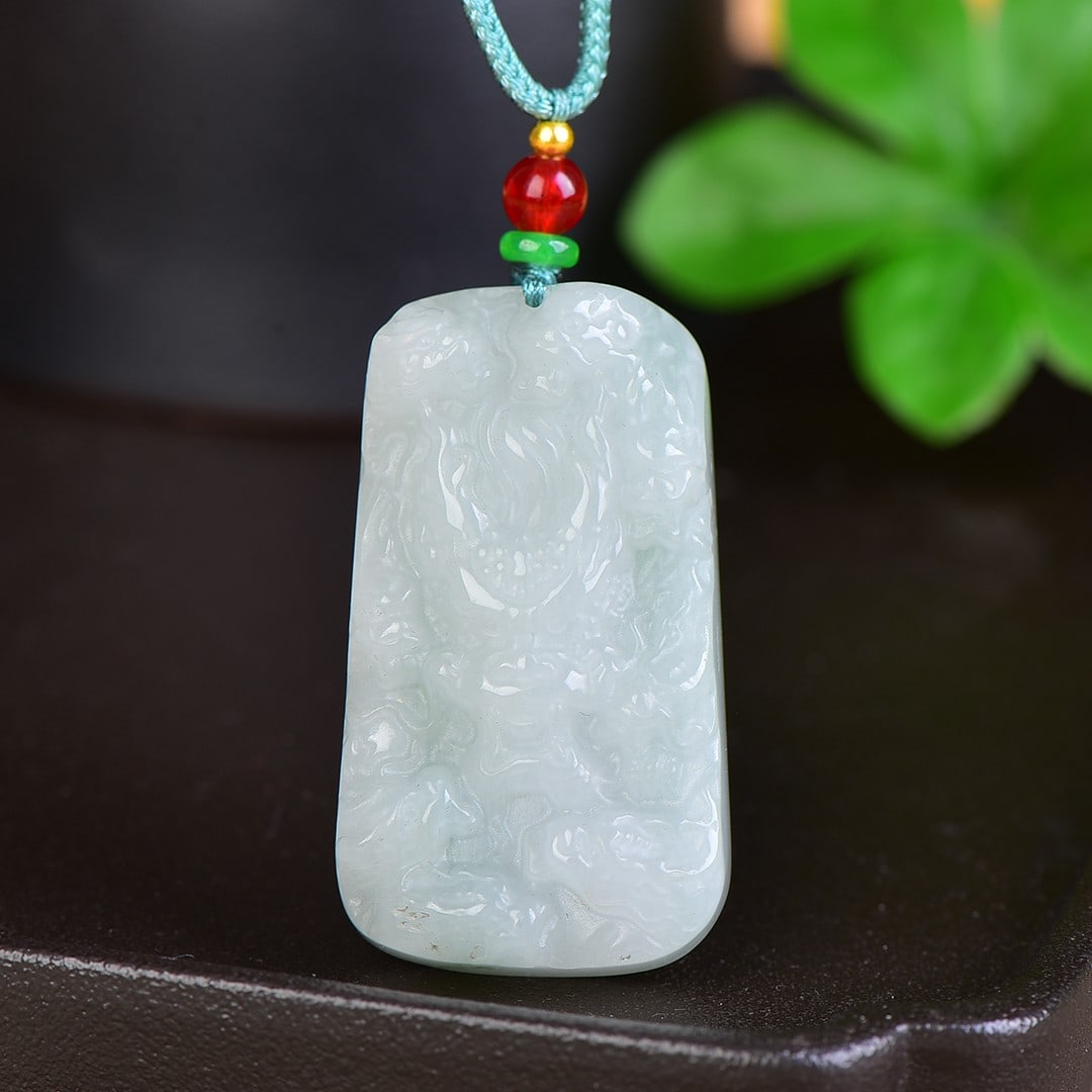 An Exquisite Jadeite Dragon Pattern Pendant - 2