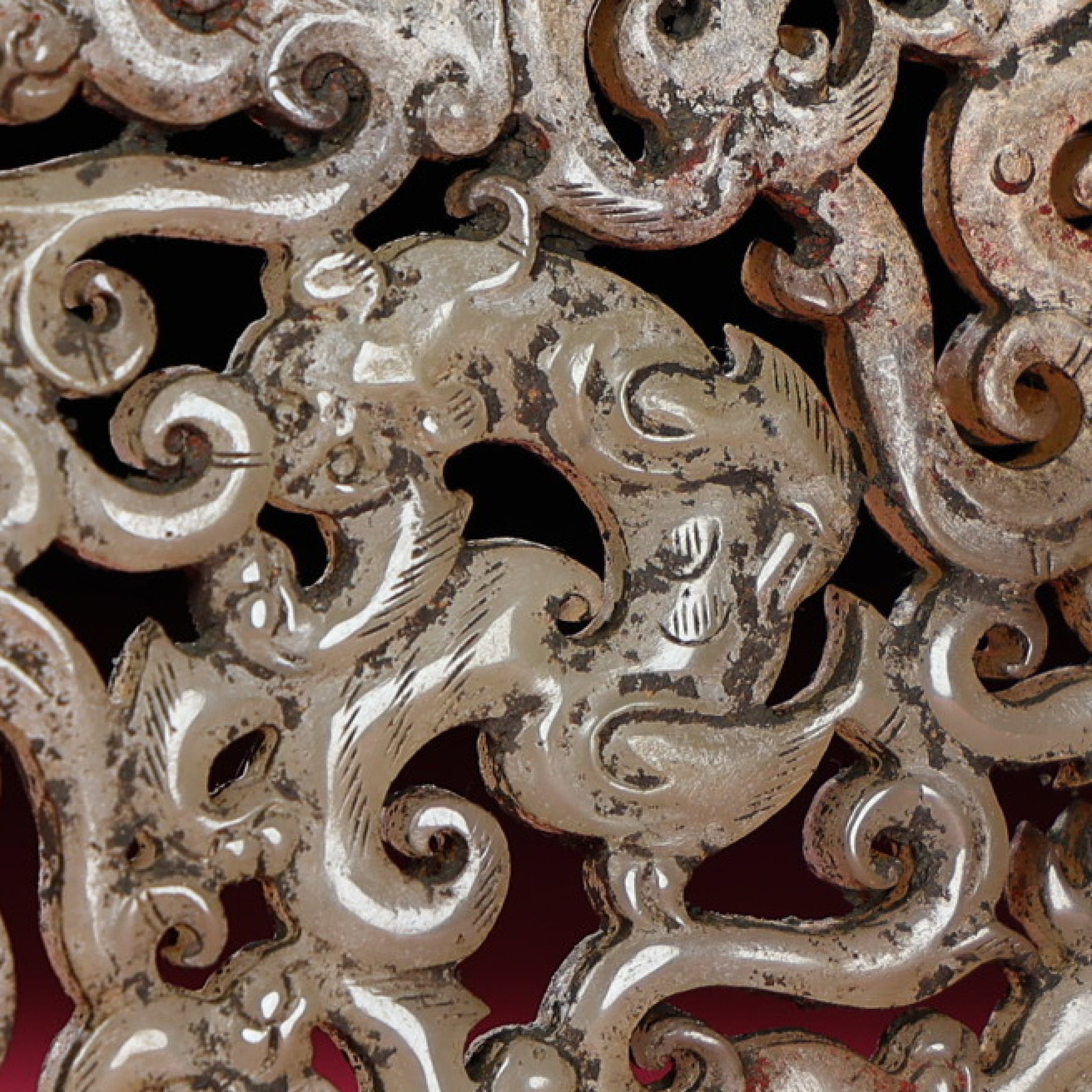 White Jade Dragon Pattern Pendant - 4