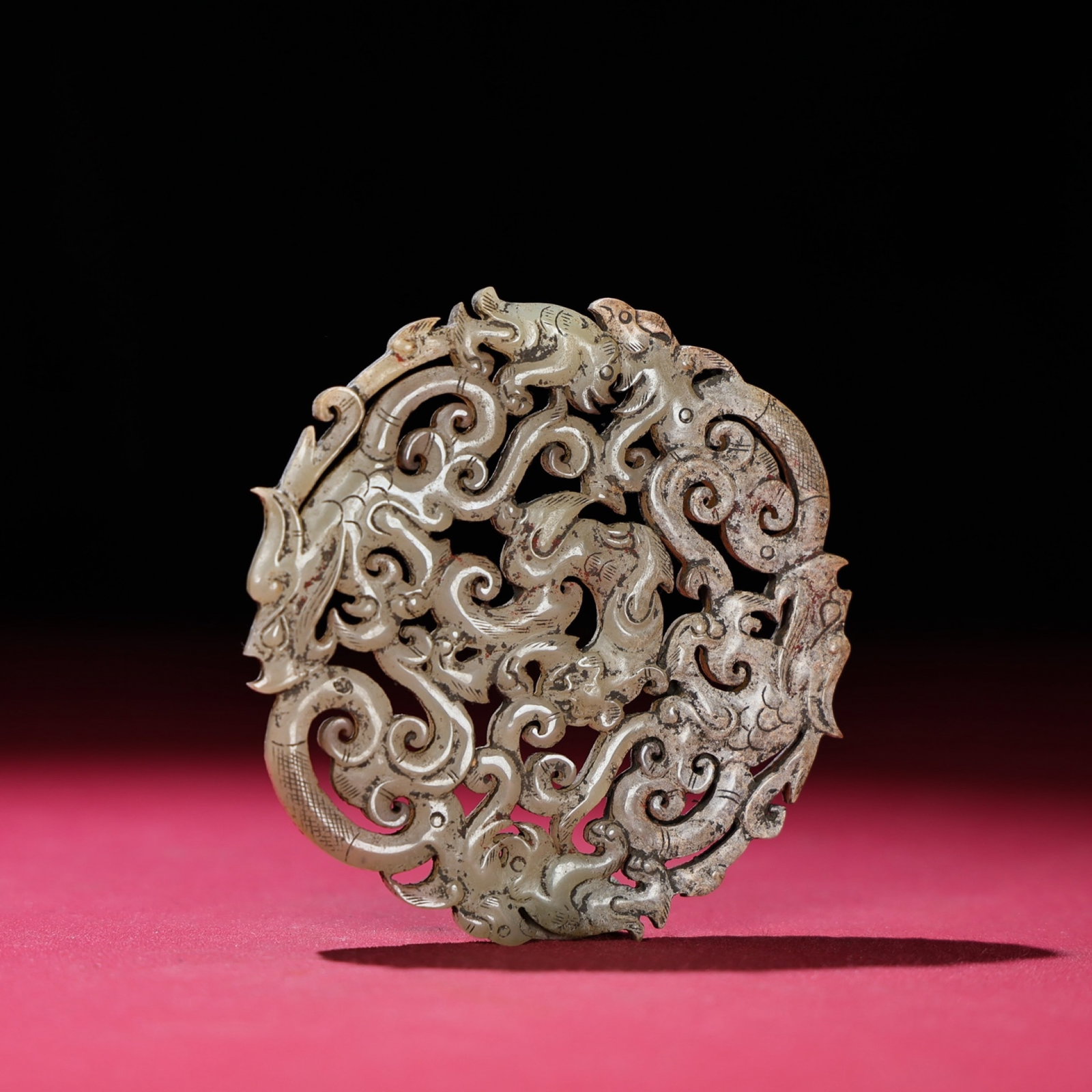 White Jade Dragon Pattern Pendant - 6