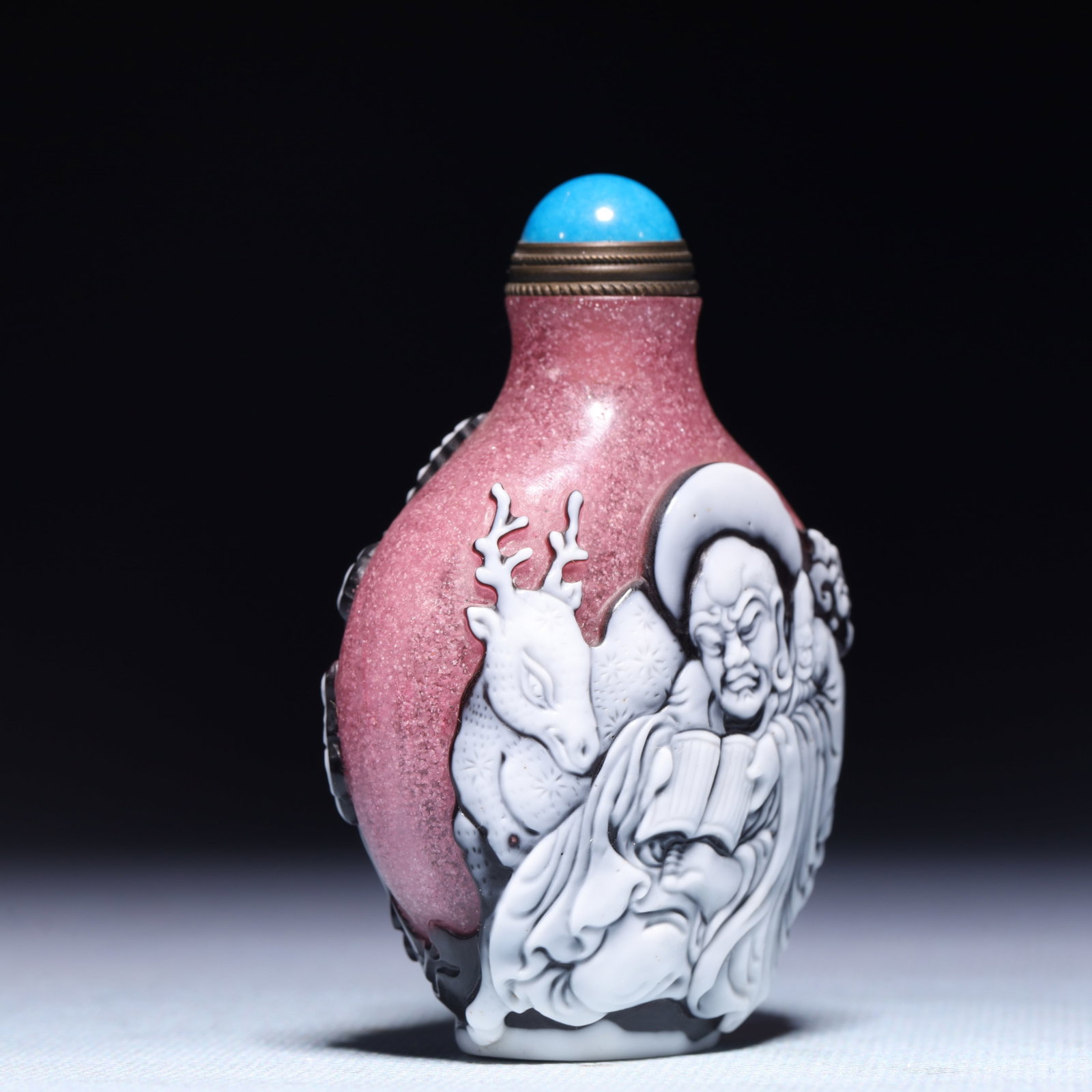 An Exquisite Glass Figure Pattern Snuff Bottle - 4
