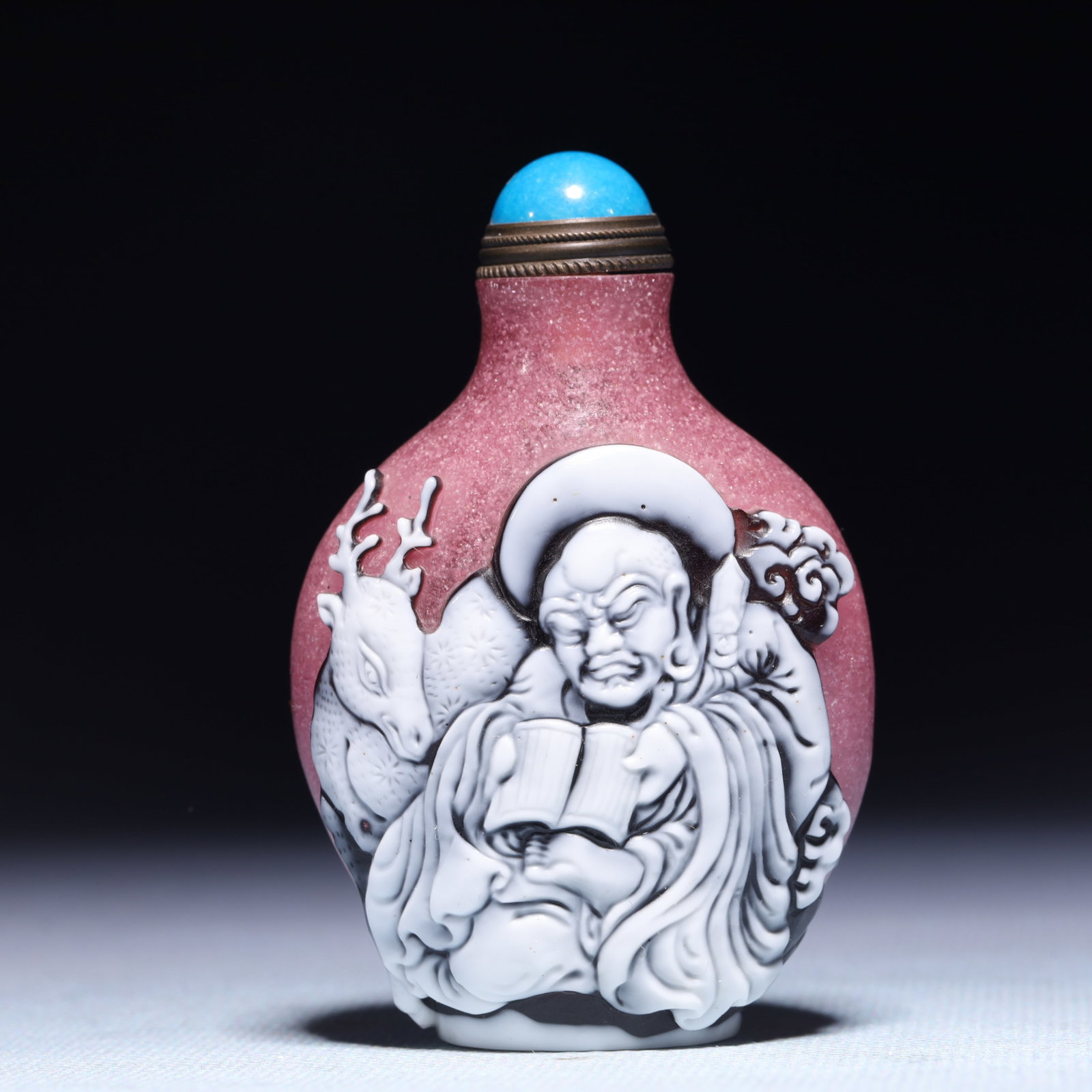 An Exquisite Glass Figure Pattern Snuff Bottle - 5
