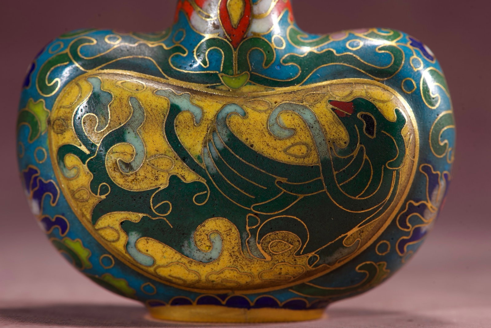 An Exquisite Cloisonne Phoenix Pattern Snuff Bottle - 3