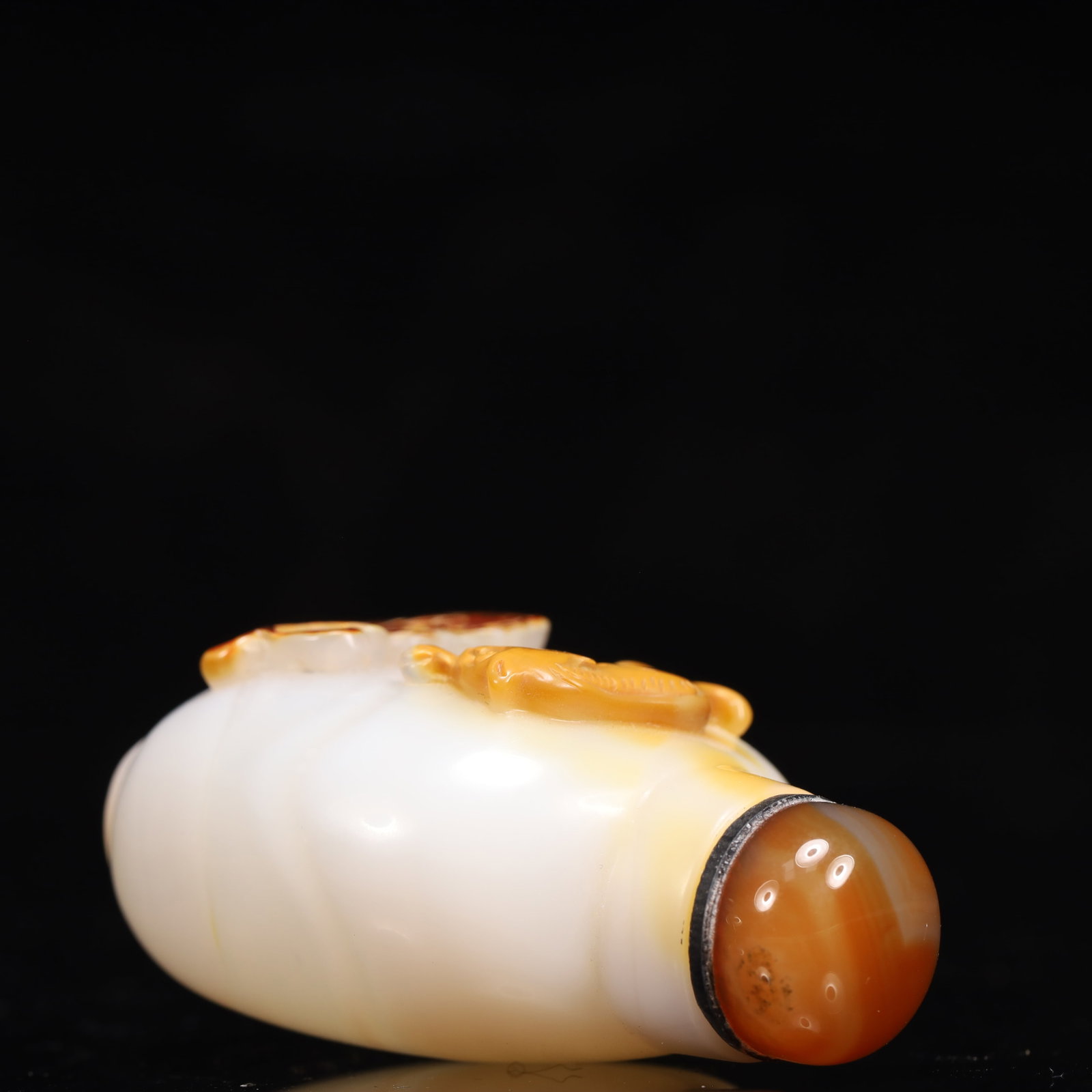 An Exquisite Agate Auspicious Beast Pattern Snuff Bottle - 7