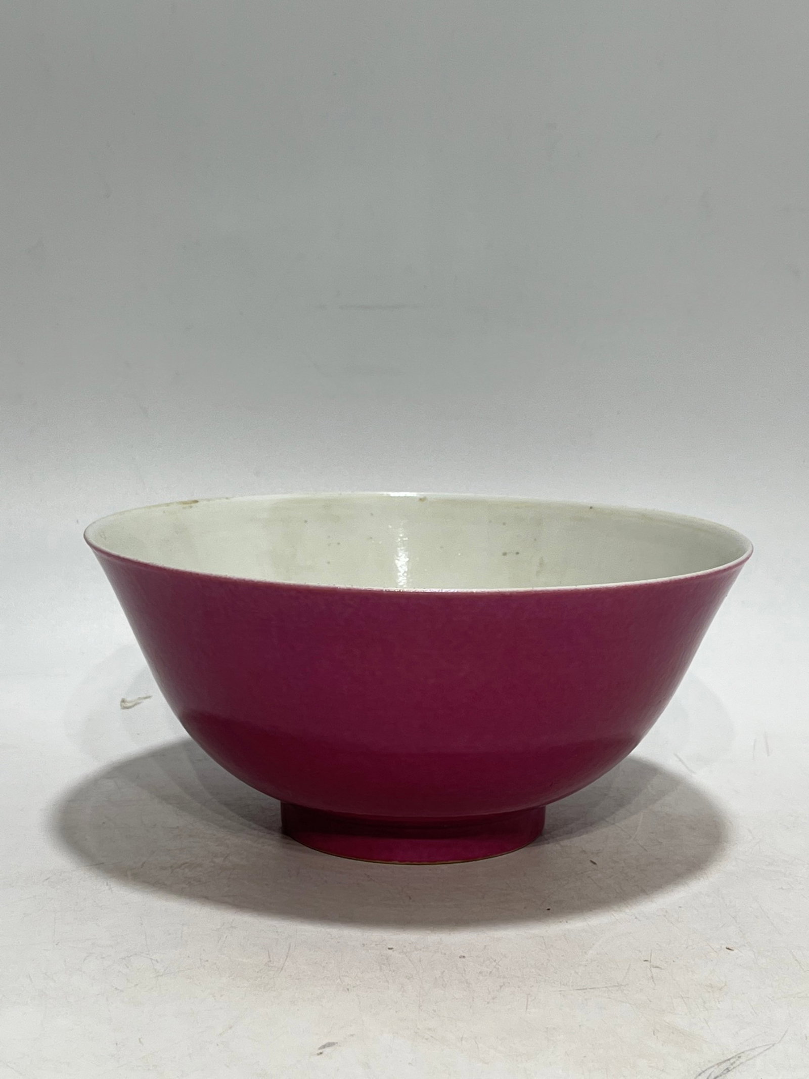 An Exquisite Ruby Red-Glazed Bowl: An Exquisite Ruby Red-Glazed Bowl,Qing Dynasty,China,Kangxi Six-character Mark,Size:8.3in 胭脂红釉碗,中国清代,康熙六字
