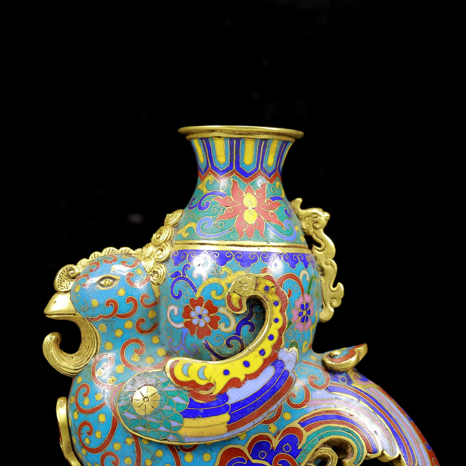 An Exquisite Cloisonne Phoenix Pattern Vase - 2