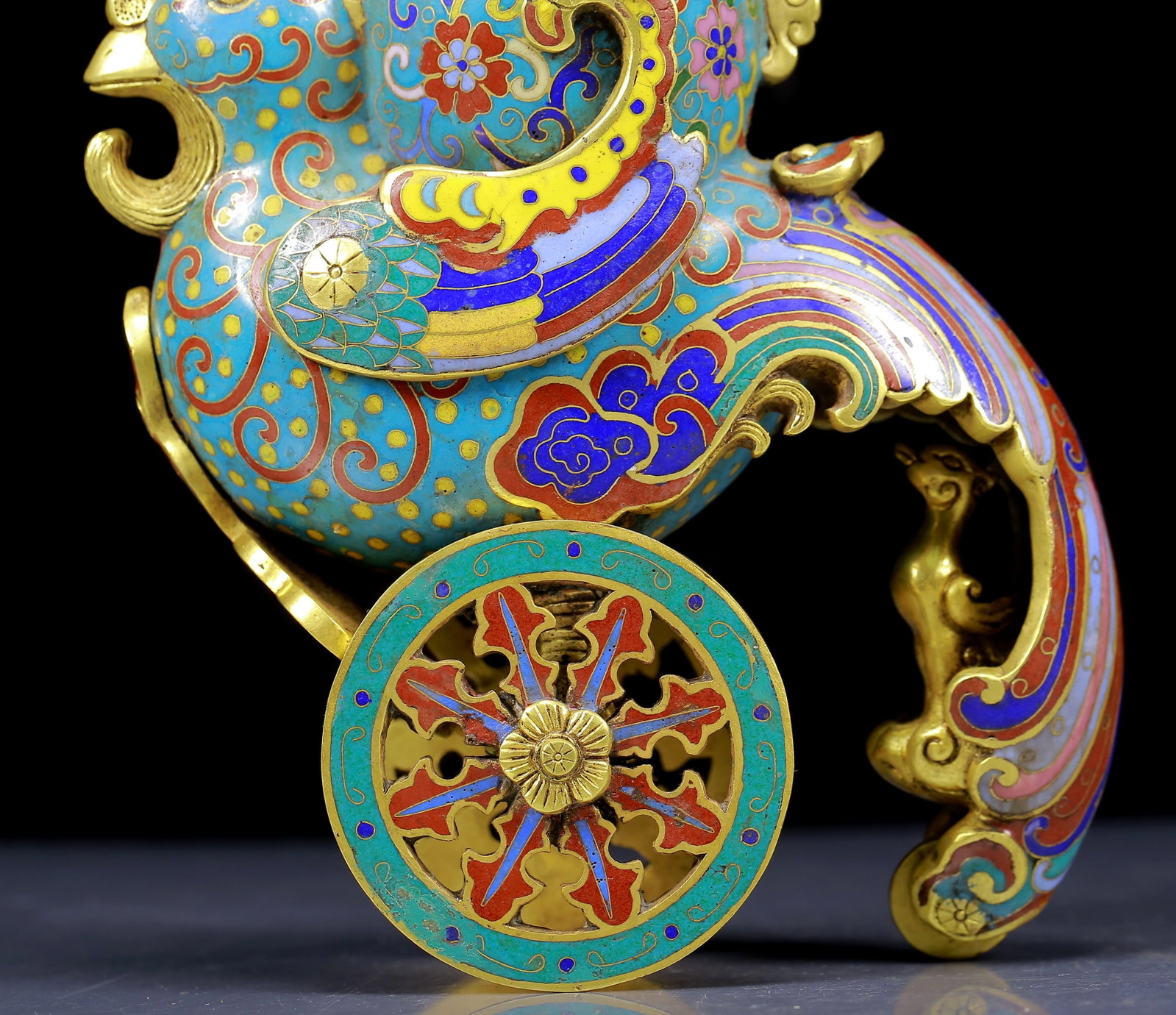 An Exquisite Cloisonne Phoenix Pattern Vase - 3