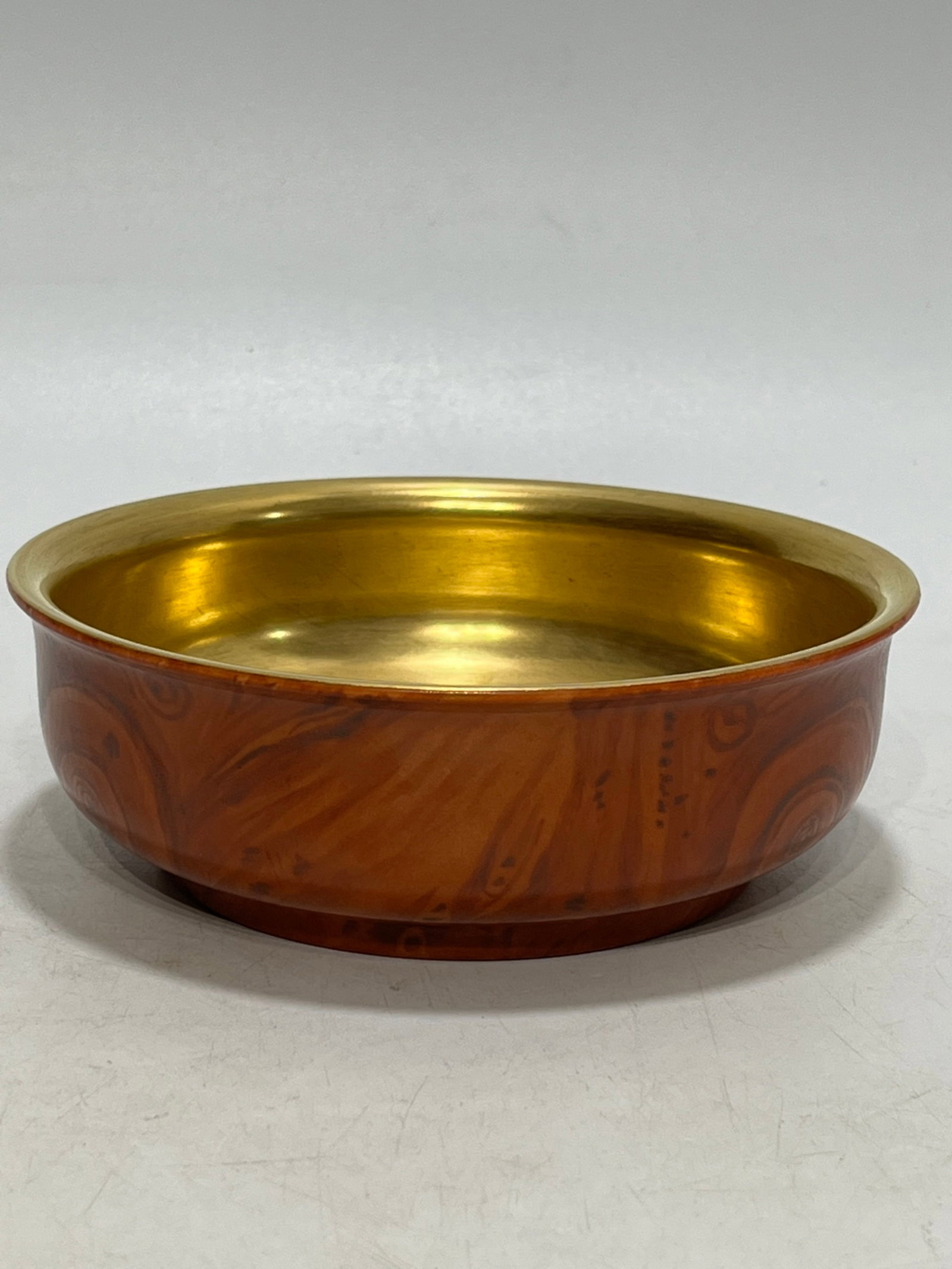 An Exquisite Imitation Wood Grain Glazed Gilding Bowl (1 of 9)