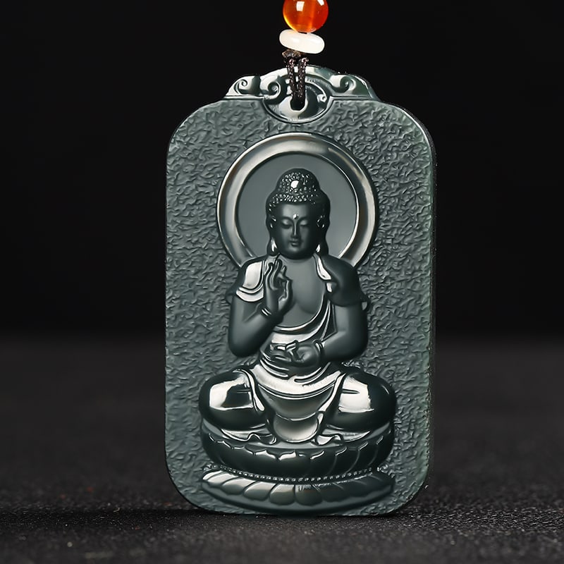 An Exquisite Cyan jade Statue of Amitayus Pendant: An Exquisite Cyan jade Statue of Amitayus Pendant,Size:2.5inx1.5inx0.3in 青玉无量寿佛像挂件