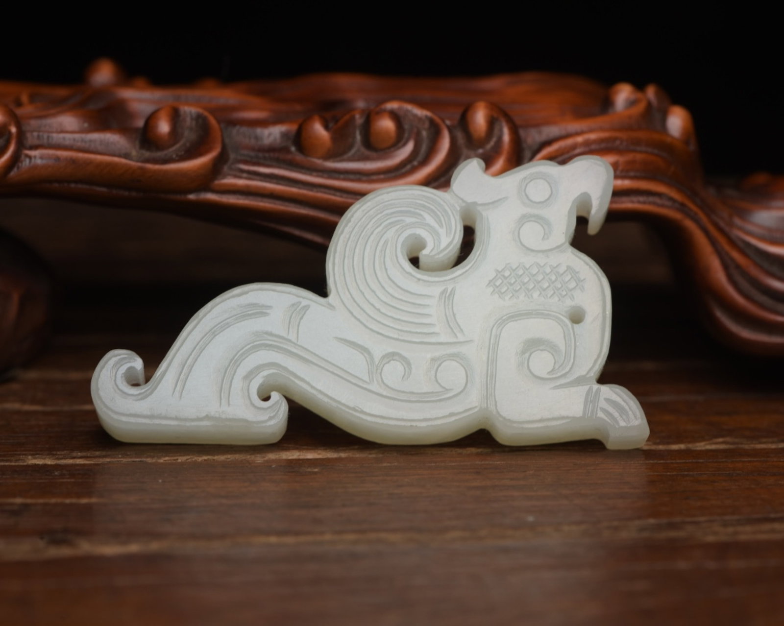 An Exquisite White Jade Phoenix Pattern Pendant - 2