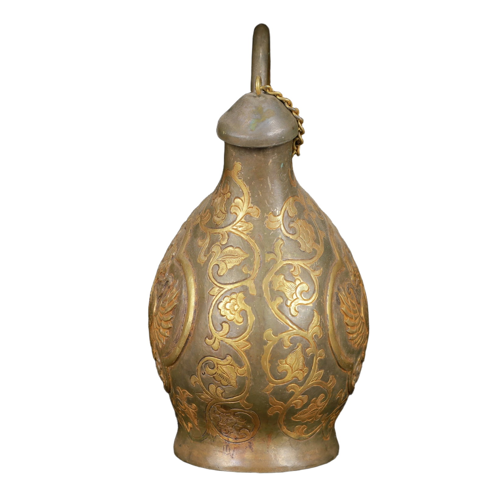 An Exquisite Gilt Silver Phoenix Pattern Ewer - 5