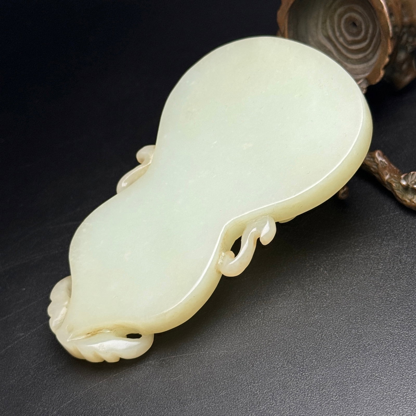 An Exquisite White Jade Bats Pattern Pendant - 4