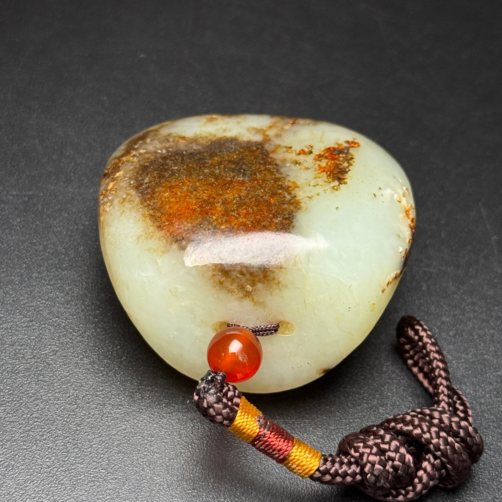 An Exquisite White Jade Turtle Shell Pendant - 4