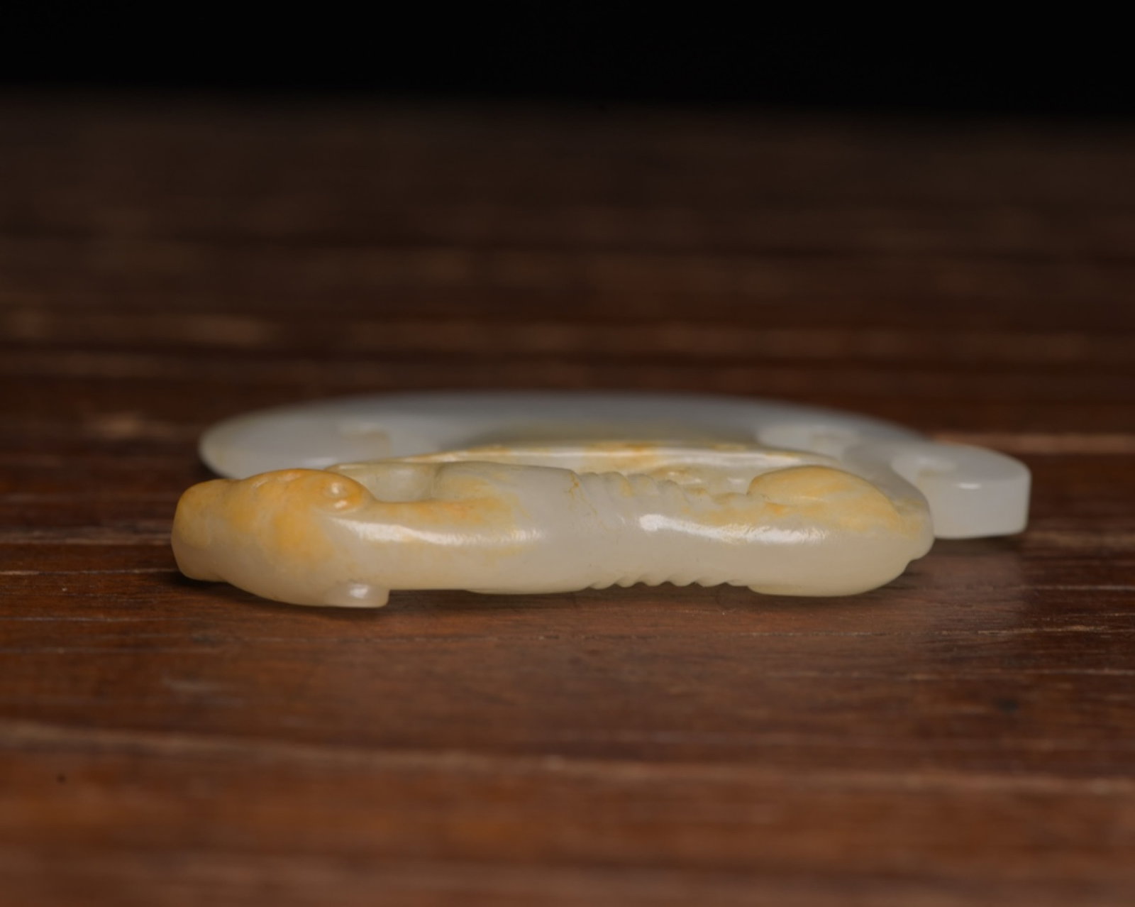 An Exquisite White Jade Beast Axe - 3