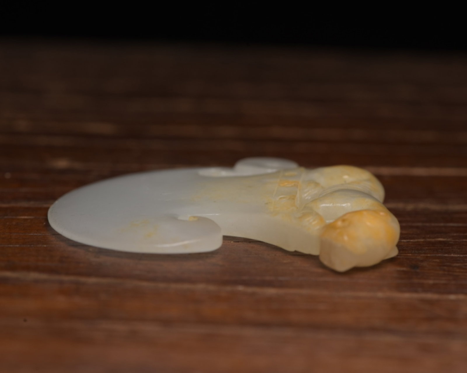 An Exquisite White Jade Beast Axe - 5