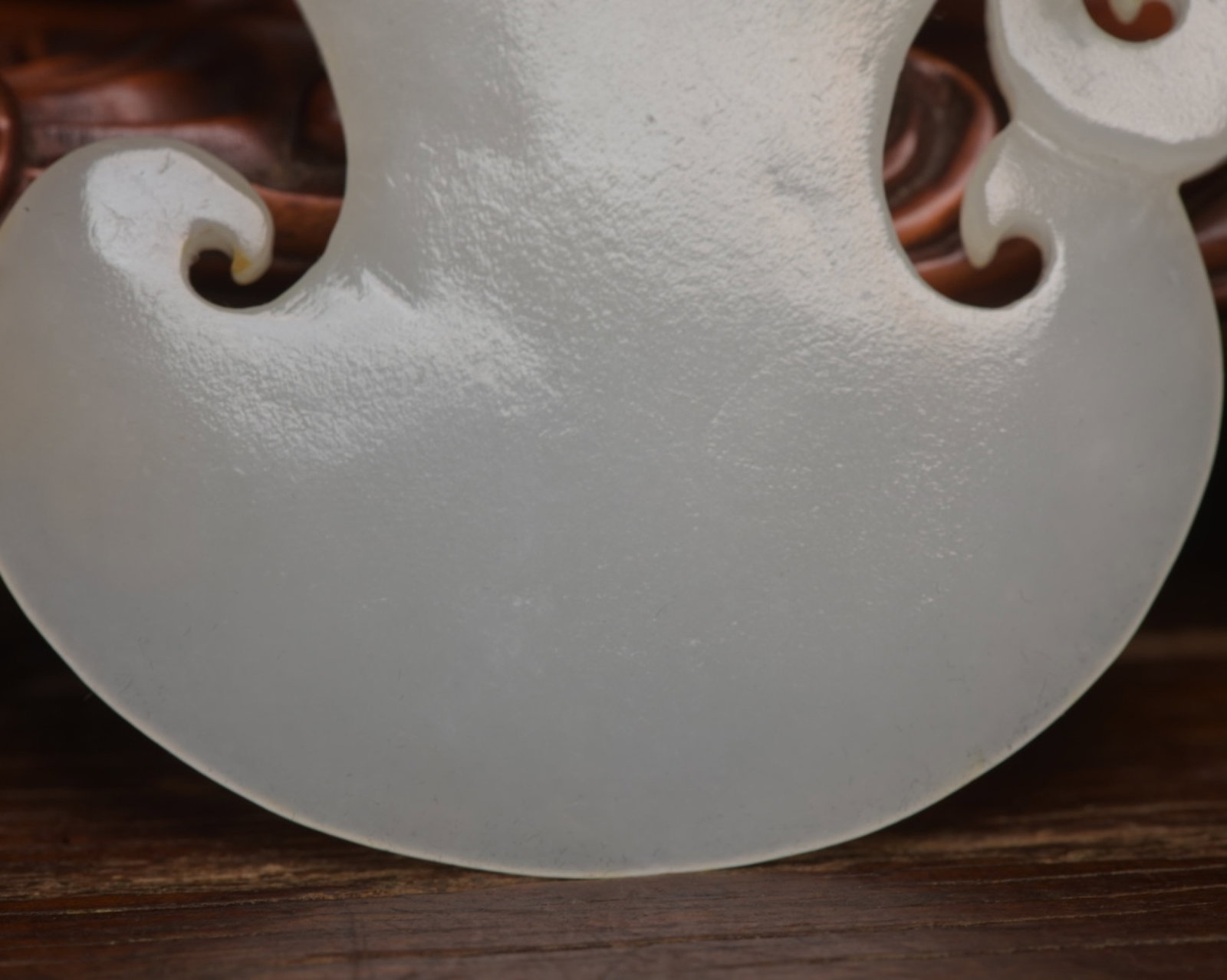 An Exquisite White Jade Beast Axe - 7