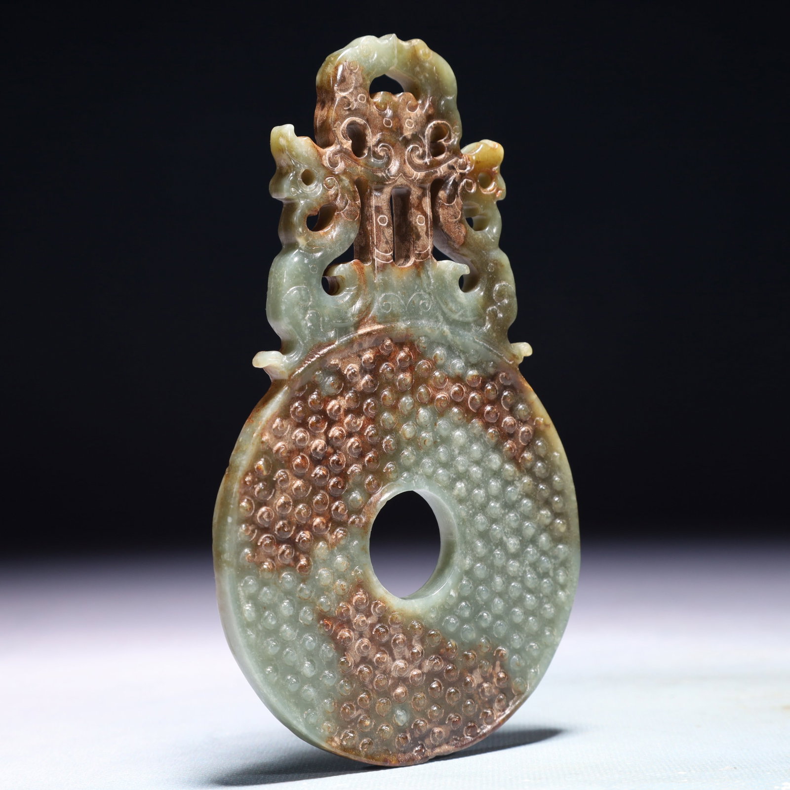 An Exquisite White Jade Dragon Pattern Pendant - 5
