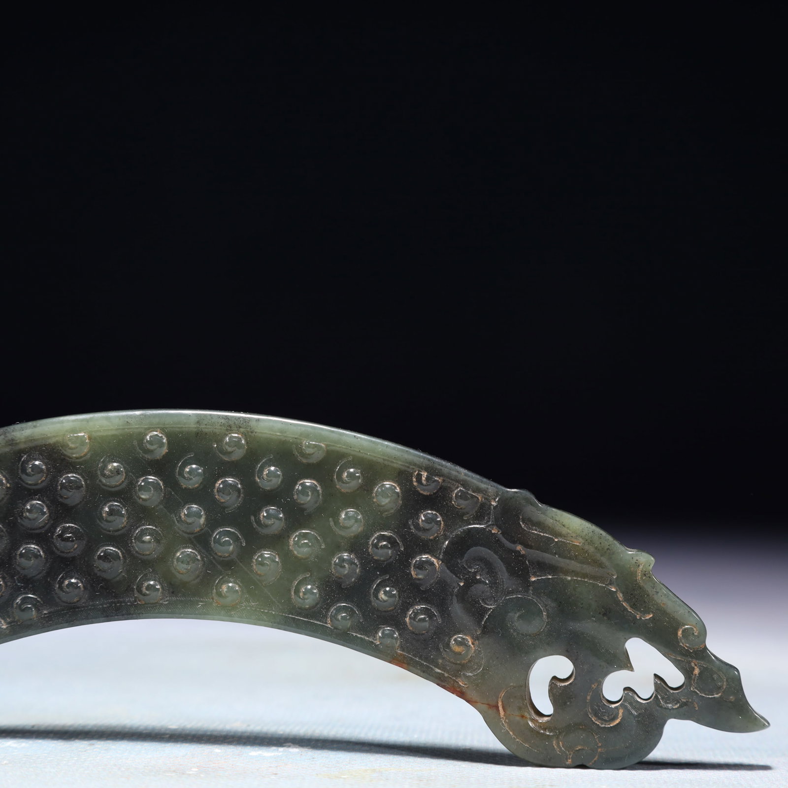 An Exquisite Jasper Dragon Pattern Ornament - 3