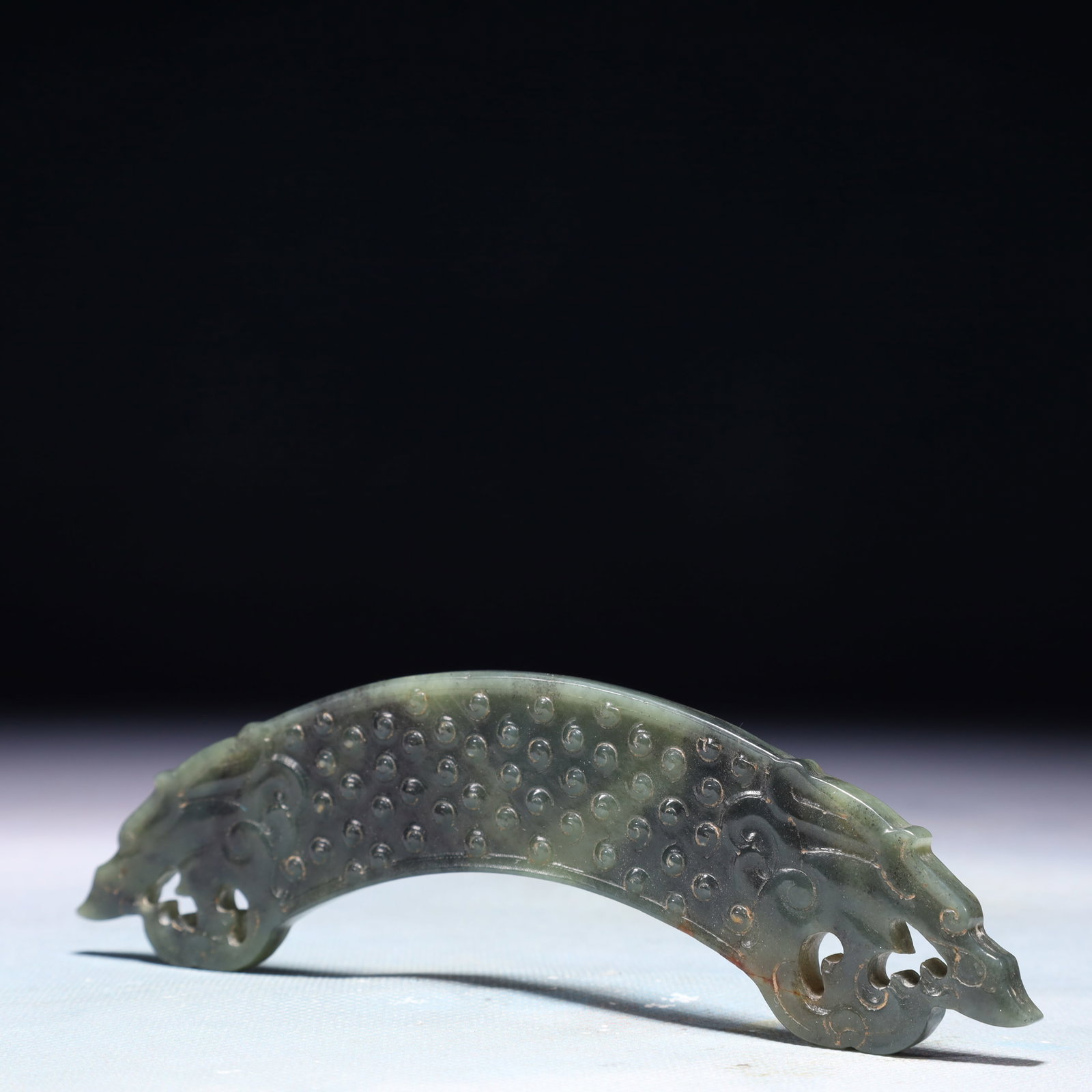An Exquisite Jasper Dragon Pattern Ornament - 4