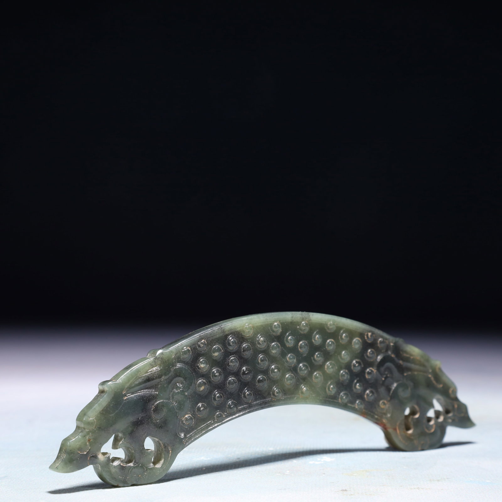 An Exquisite Jasper Dragon Pattern Ornament - 5