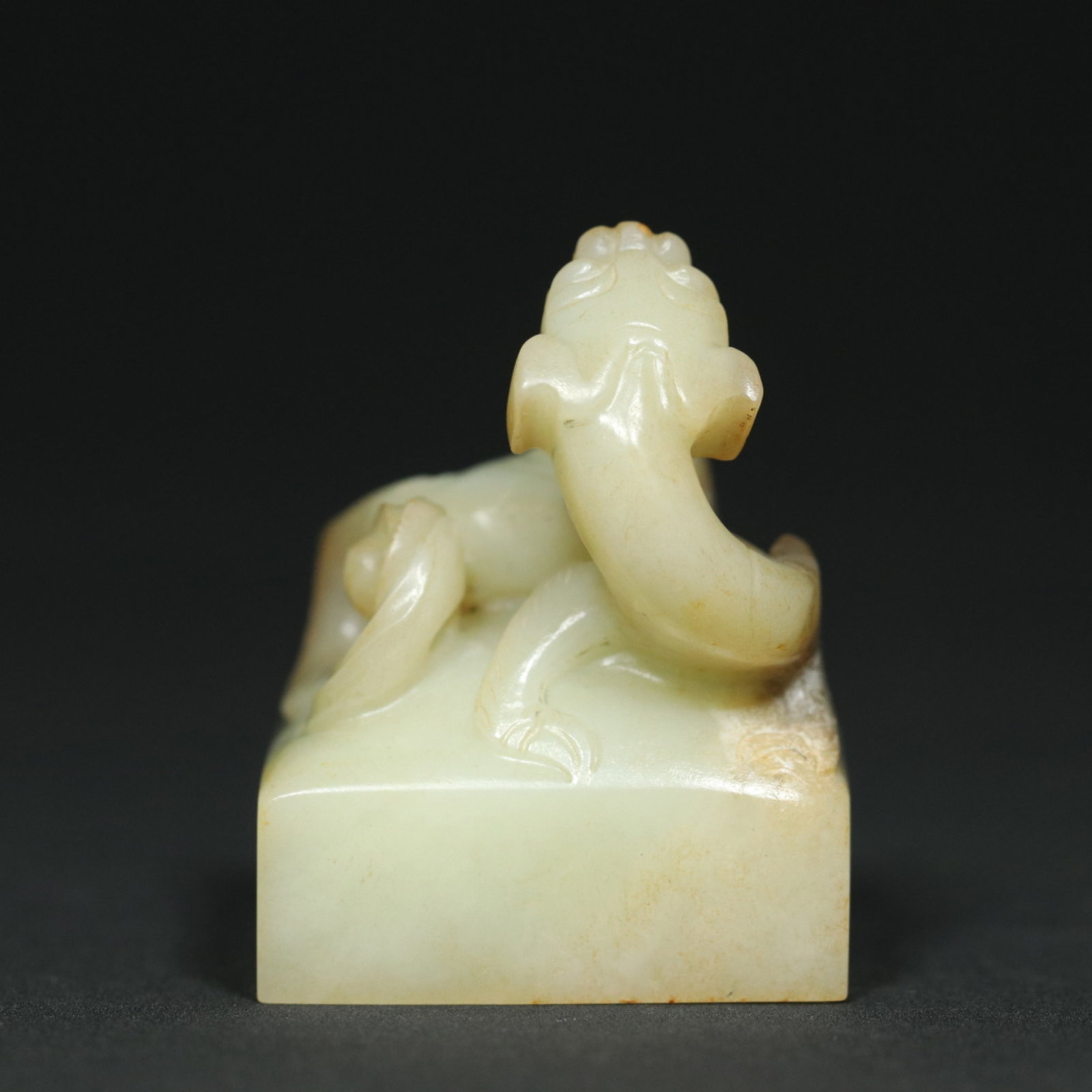 An Exquisite White Jade Chi-Dragon Pattern Seal - 5