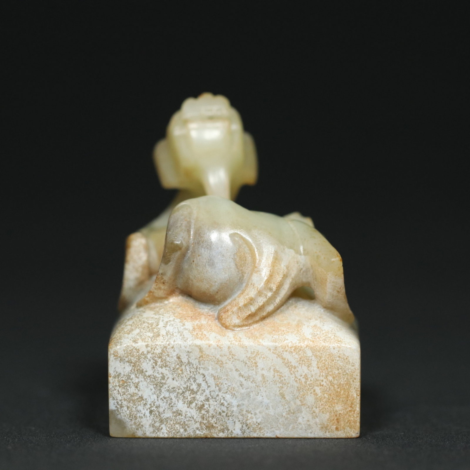 An Exquisite White Jade Chi-Dragon Pattern Seal - 7