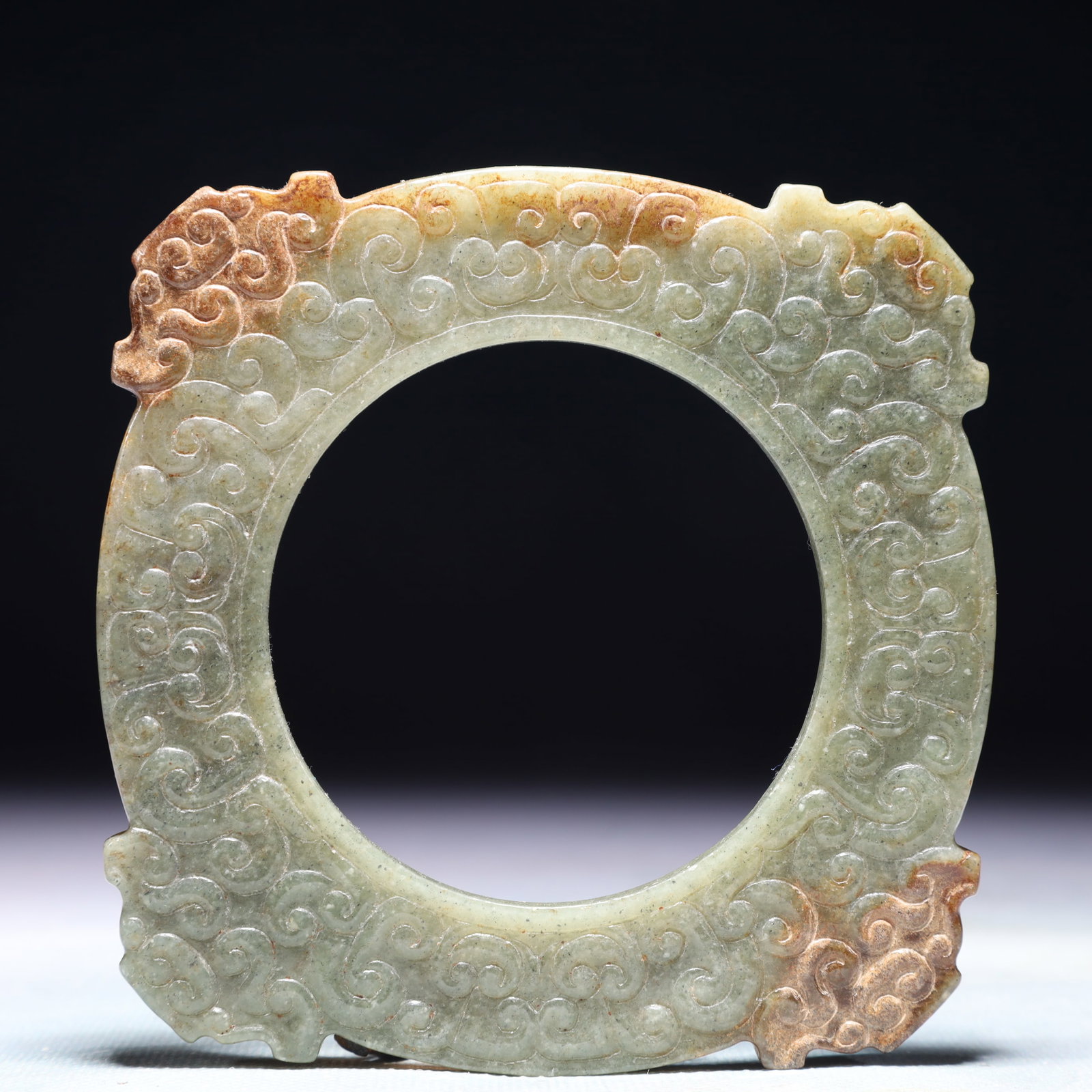 An Exquisite White Jade Auspicious Cloud Pattern Ornament - 4