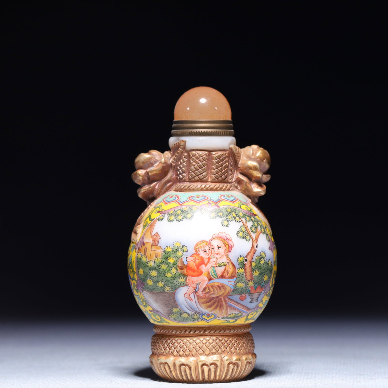 An Exquisite Glass Figure Pattern Snuff Bottle - 5