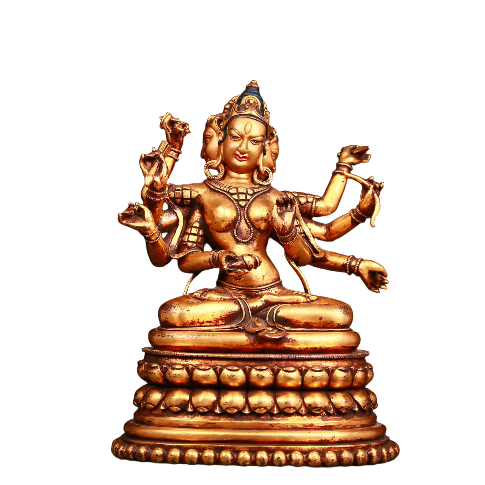An exquisite gilt bronze statue of the Mori branch (1 of 11)