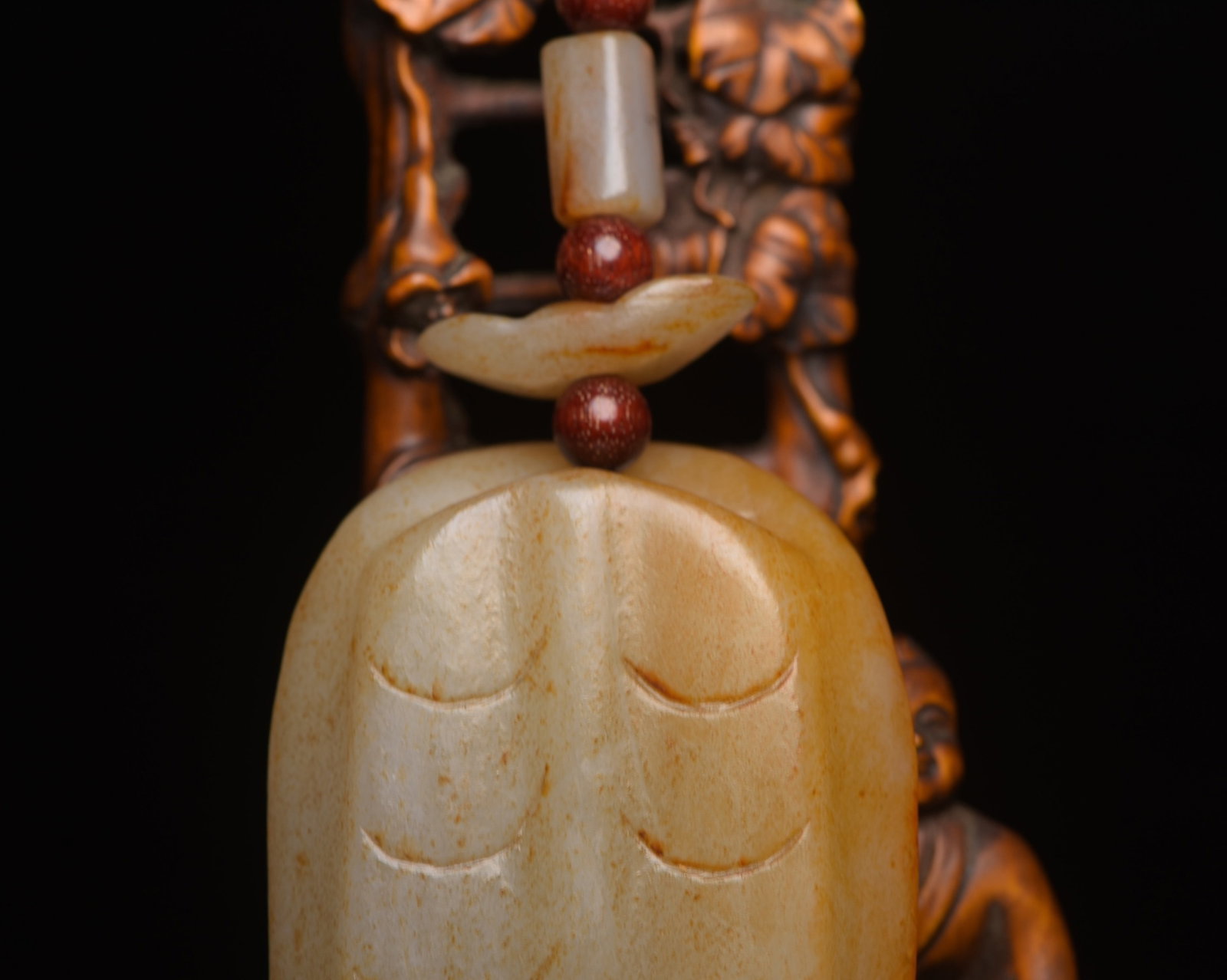An Exquisite White Jade Turtle Shell Pendant - 8