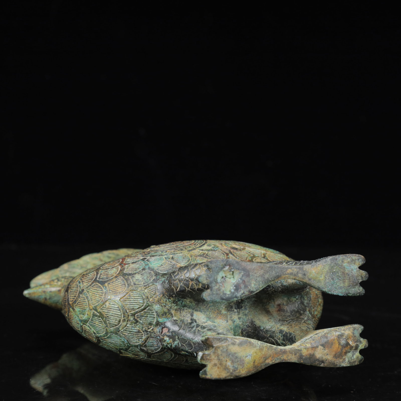 An Archaic Bronze Phoenix Pattern Phoenix Cup - 12