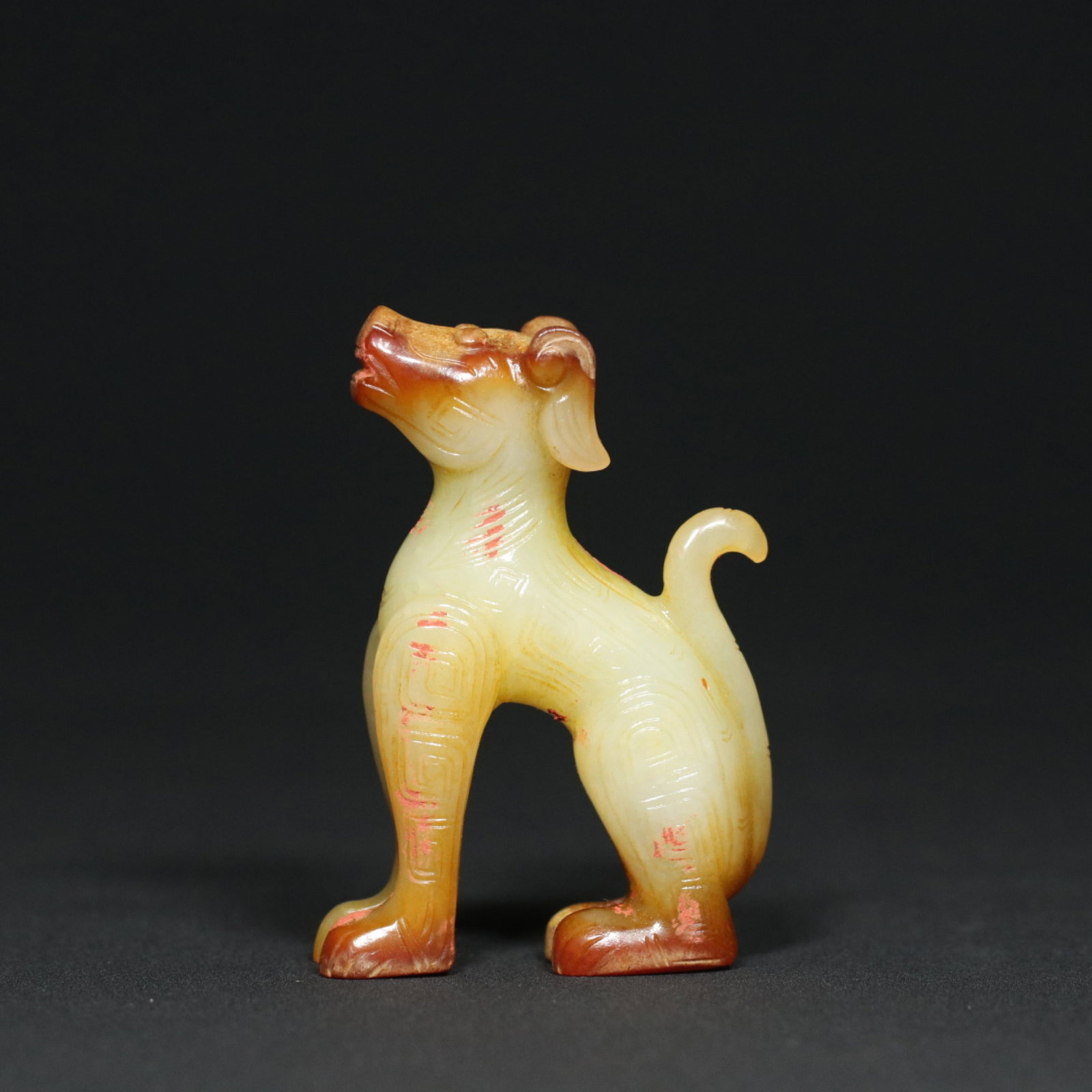 An Exquisite White Jade Dog Ornament (1 of 9)