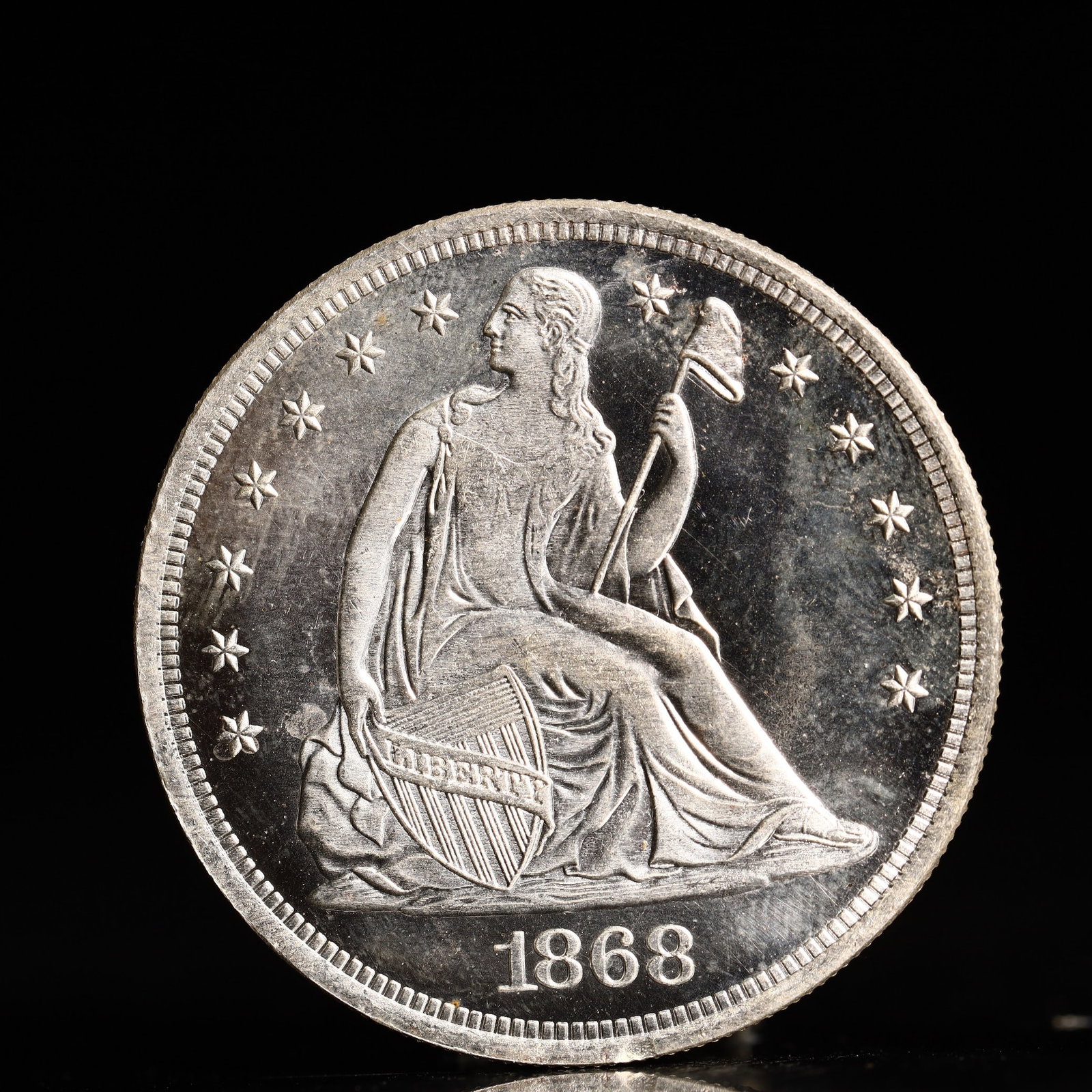 USA One Dollar 1867 Coin: American coin. IN GOD WE TRUST / LIBERTY / 1867 / UNITED STATES OF AMERICA / ONE DOL. Weight:26.9g.