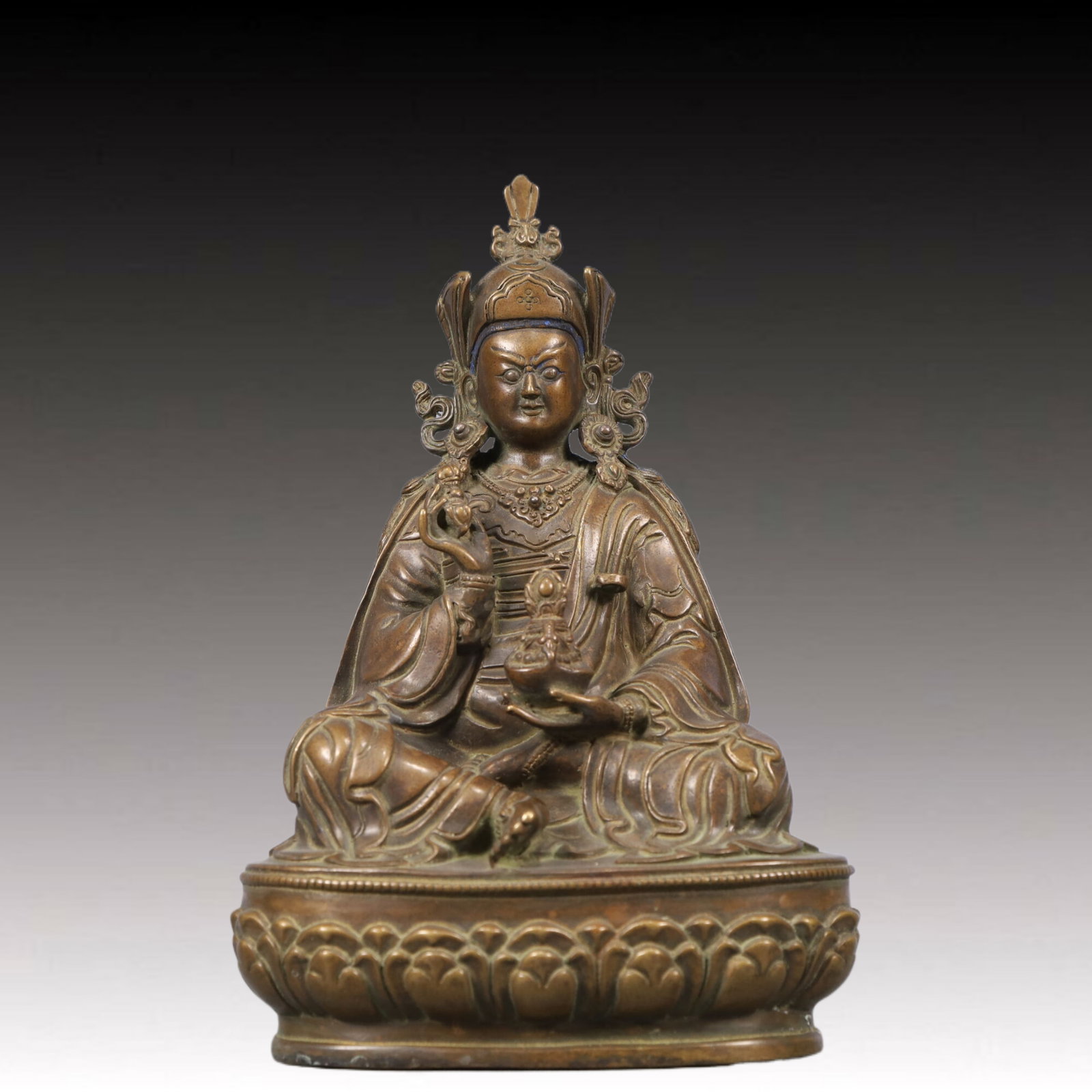 A Solemn BronzeStatue of Padma Sambhava (1 of 10)